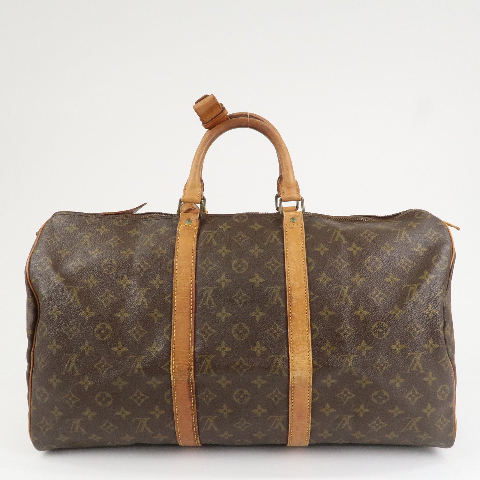 Louis Vuitton Monogram Keep All 50 Bag Boston Bag Brown M41426 Used