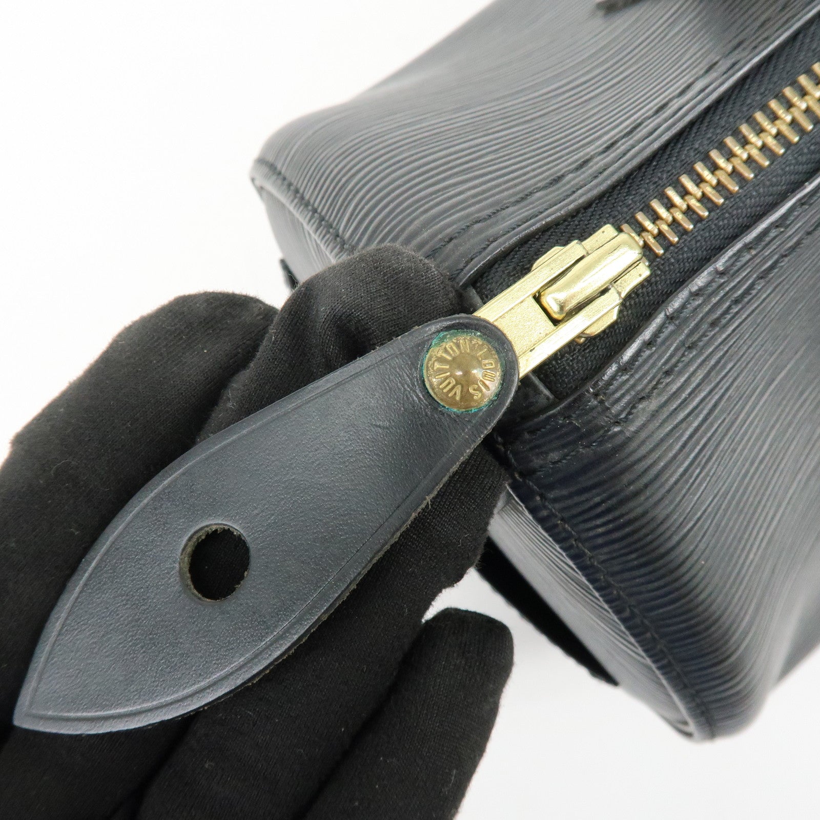 Louis Vuitton Epi Speedy 25 Leather Hand Bag Boston Bag Noir M59032