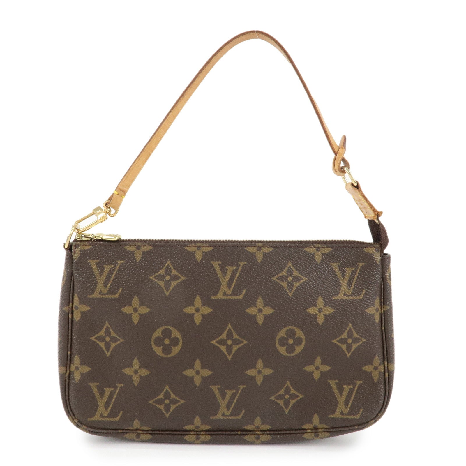 Louis Vuitton Monogram Pochette Accessoires Hand Bag Brown M51980 Used