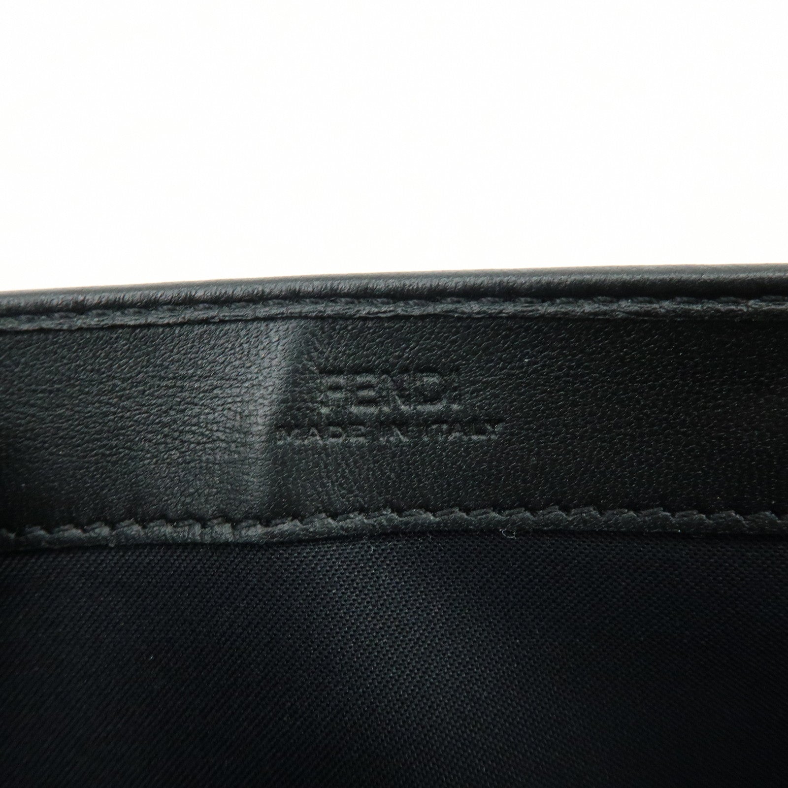 FENDI Zucca Leather Continental Long Wallet Black 8M0251