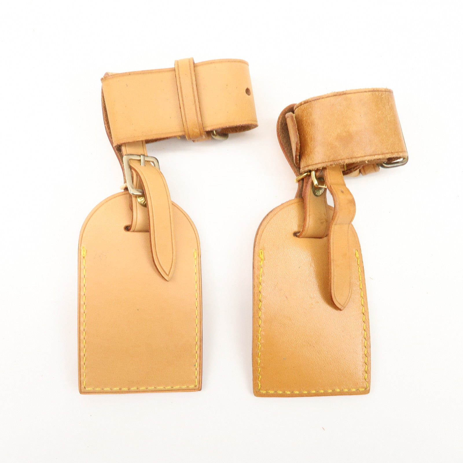 Louis Vuitton Set of 15 Nume Leather Name Tag & Poignet Natural Used