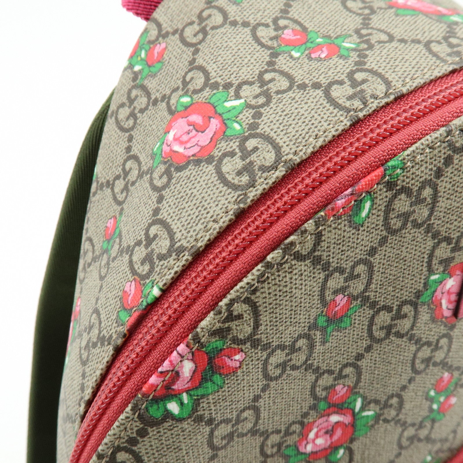 GUCCI Children’s GG Supreme Rose Heart Backpack Beige Pink 271327