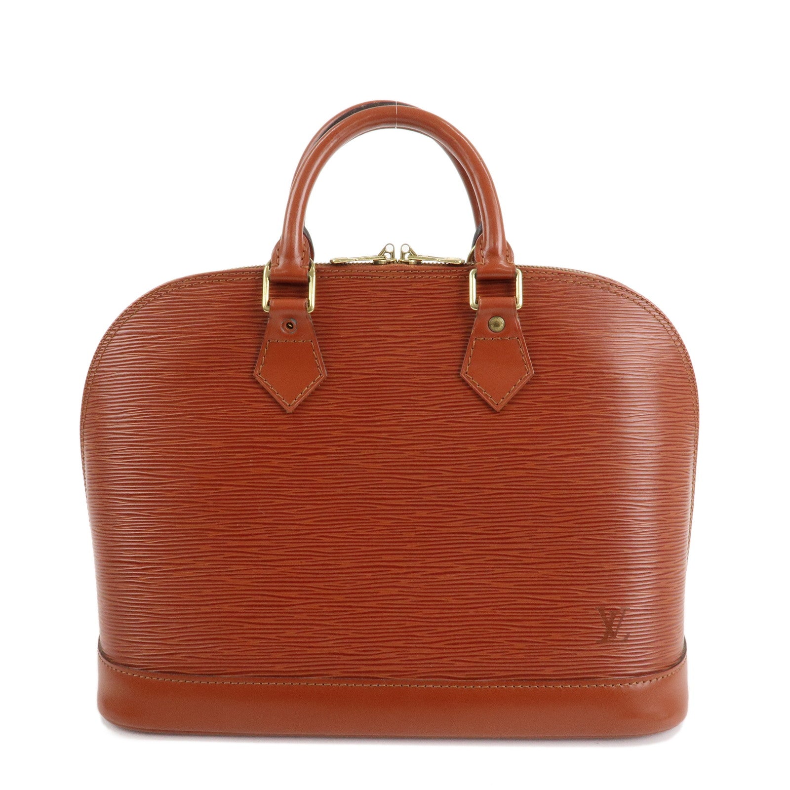 Louis Vuitton Epi Leather Alma Hand Bag Kenya Brown M52143 Used