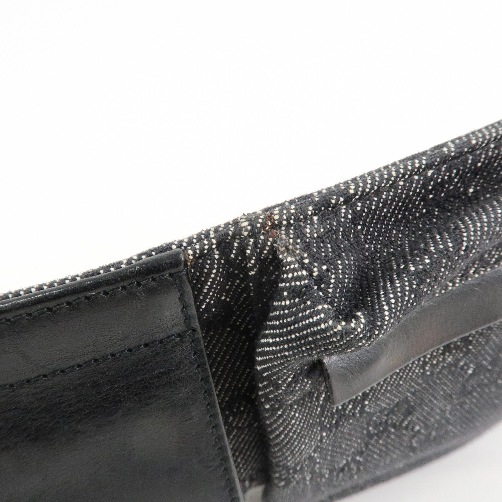 GUCCI GG Canvas Leather Waist Bag Crossbody Bag Black 28566 Used