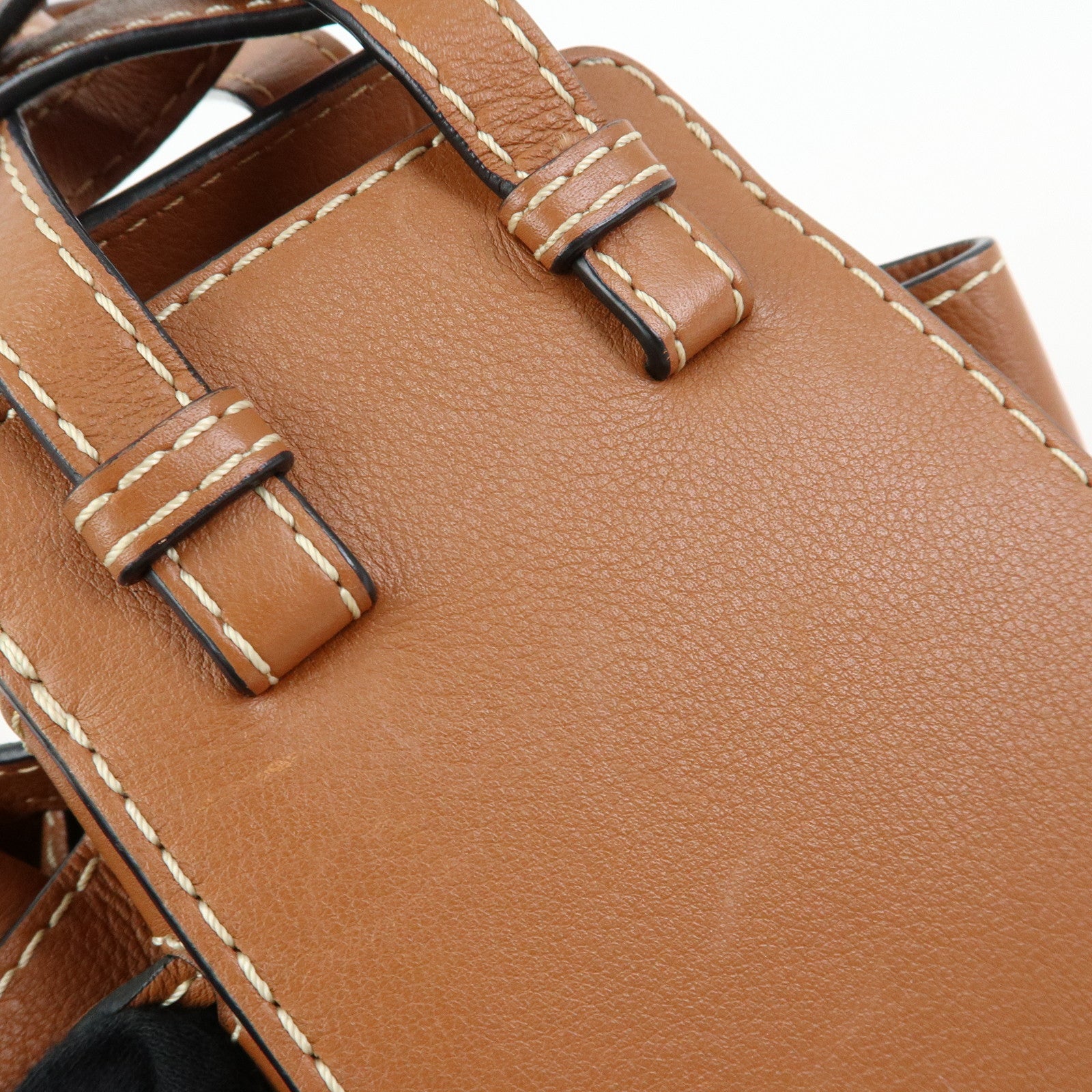 LOEWE Anagram Hammock Cotton Calf Leather Drawstring Mini 2Way Bag