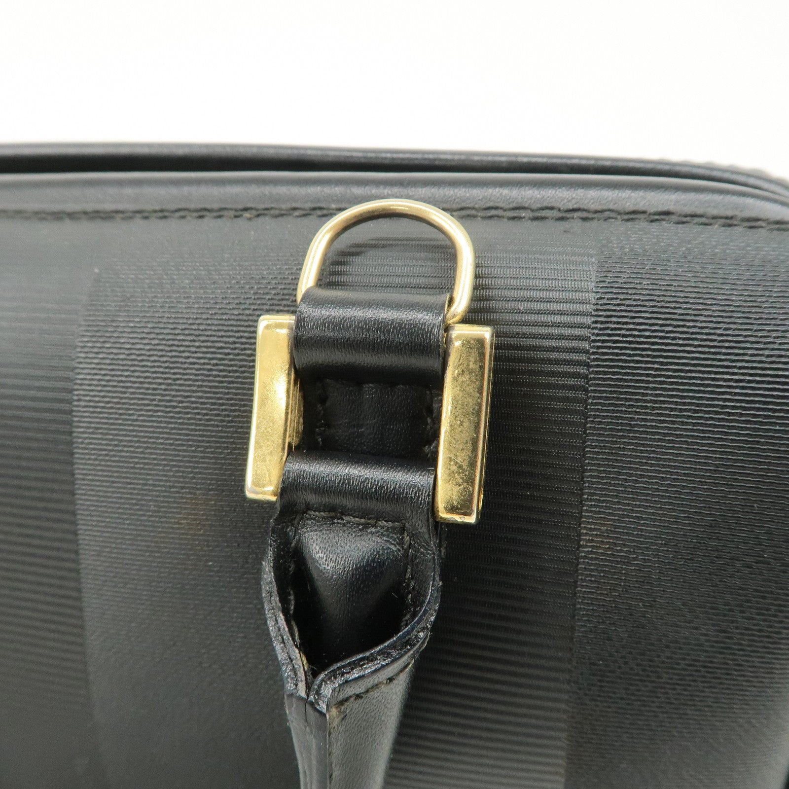 FENDI Pequin PVC Canvas Leather 2Way Boston Bag 259022