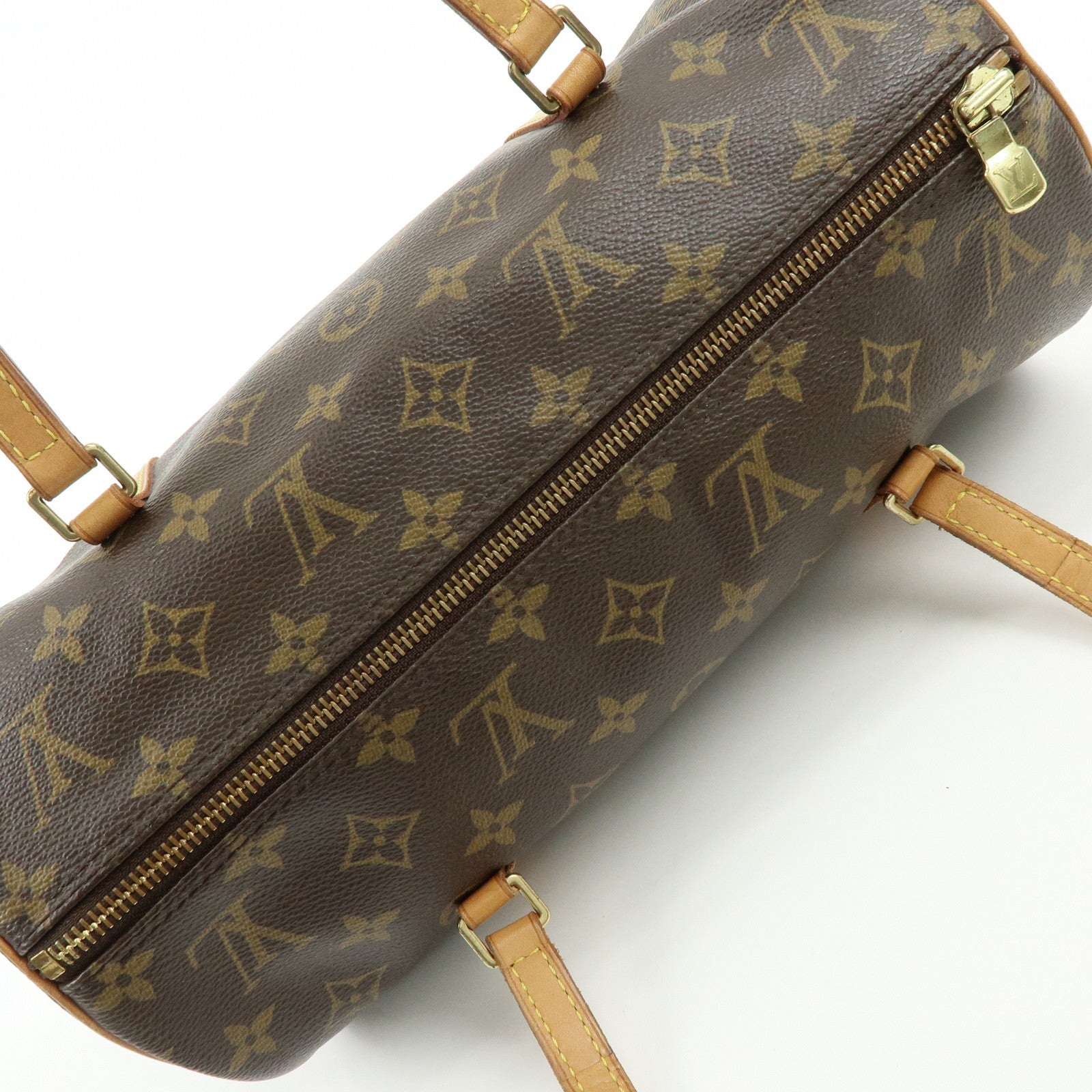 Louis Vuitton Monogram Papillon 30 Hand Bag Brown M51385