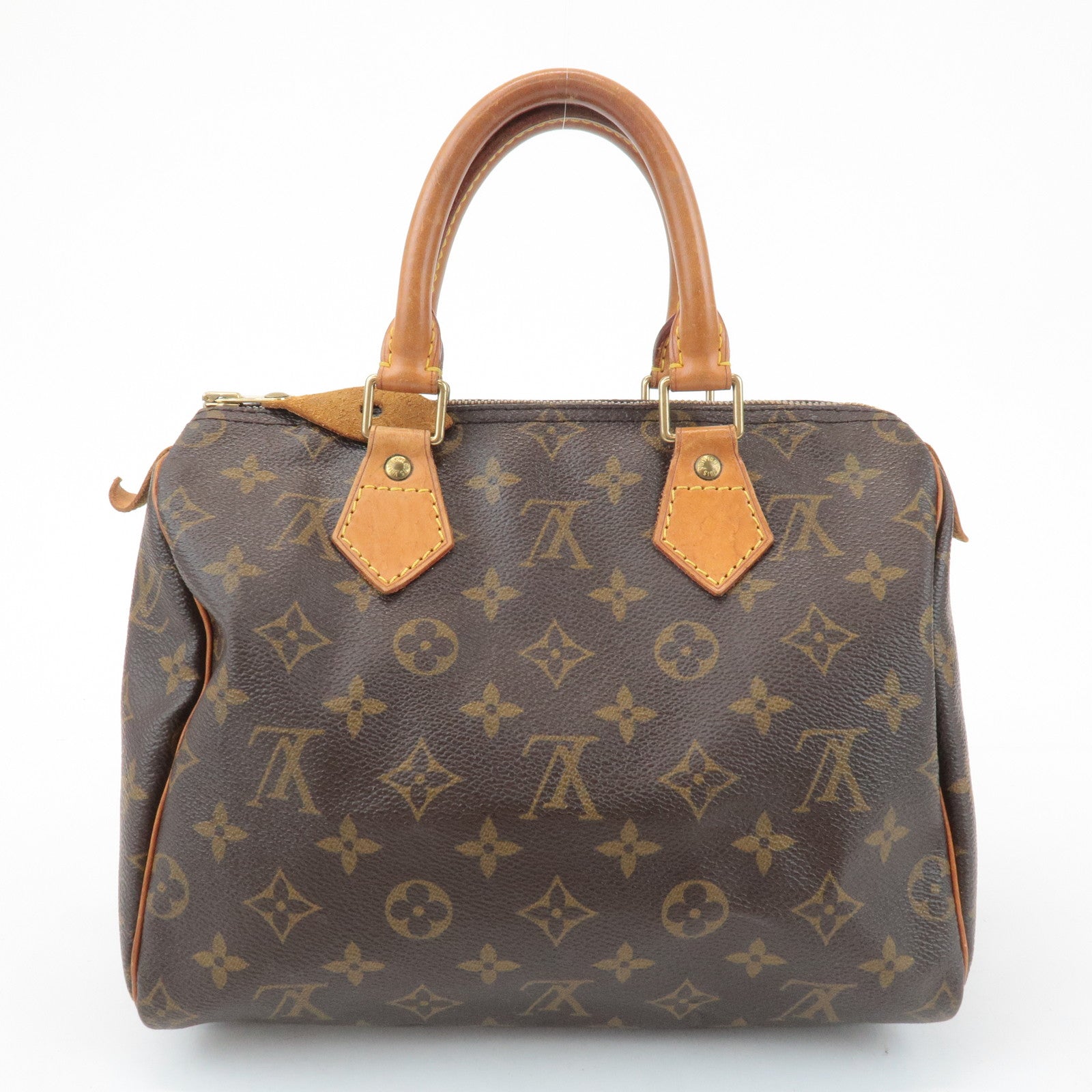 Louis Vuitton Monogram Speedy 25 Hand Bag Boston Bag Brown M41528 Used