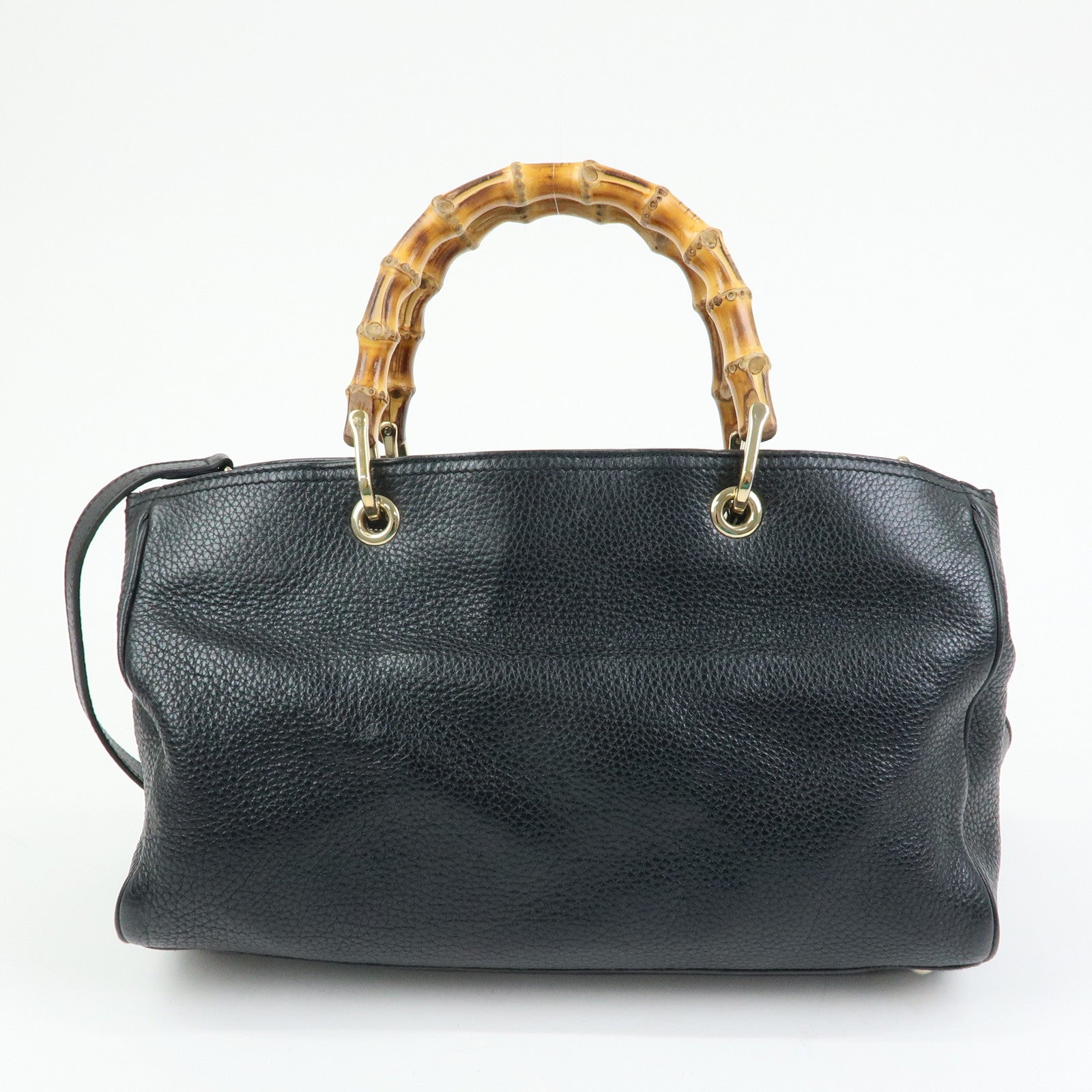 GUCCI Bamboo Shopper Medium Leather 2Way Hand Shoulder Bag 323660