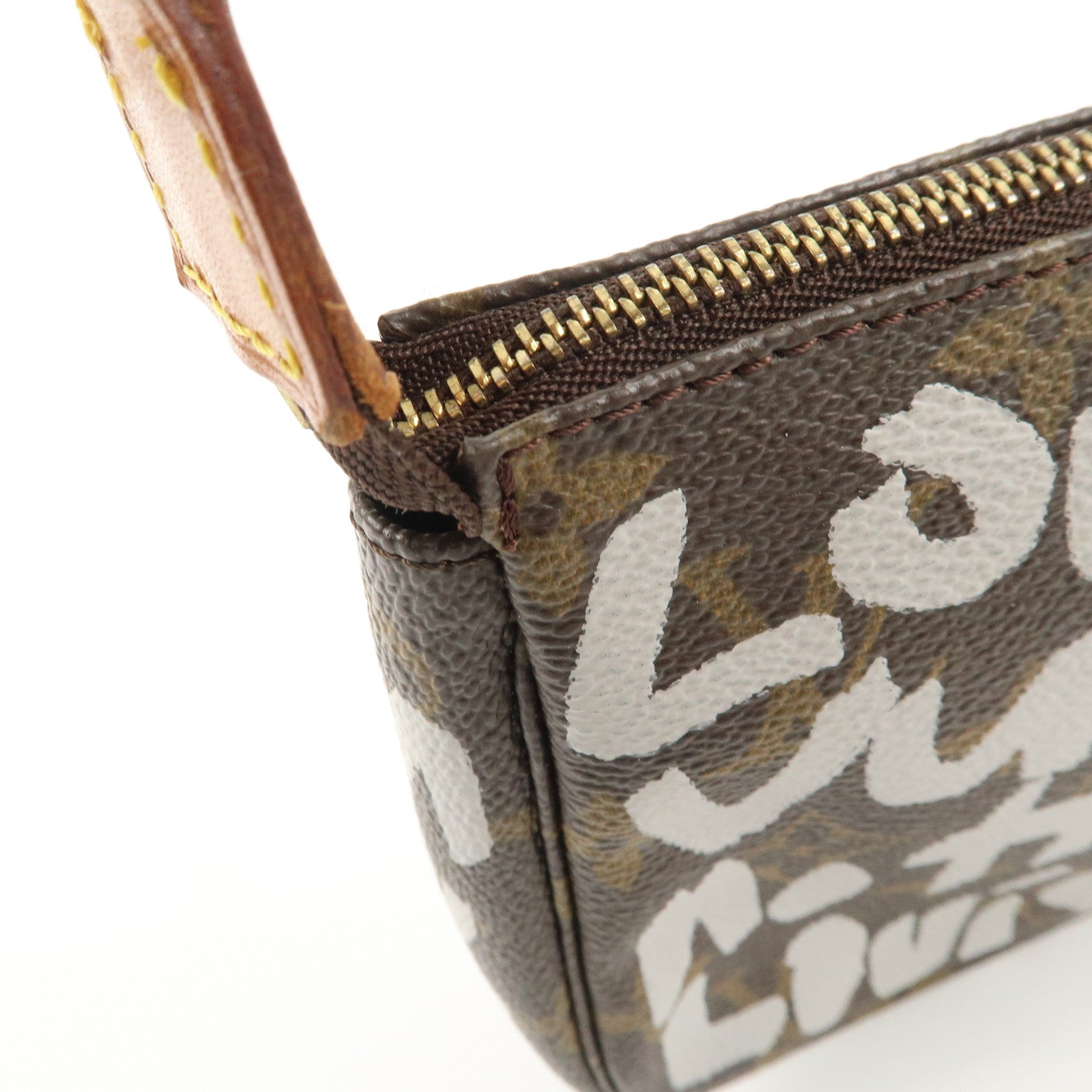 Louis Vuitton Monogram Graffiti Pochette Accessoires Hand Bag M92192 Used