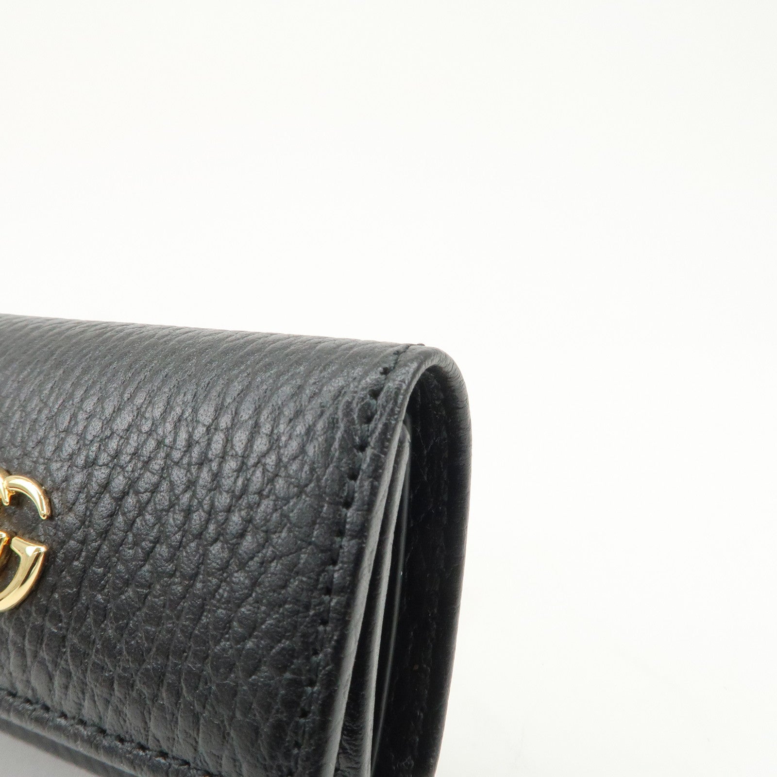 GUCCI GG Marmont Calf Leather 6 Rings Key Case Black 456118