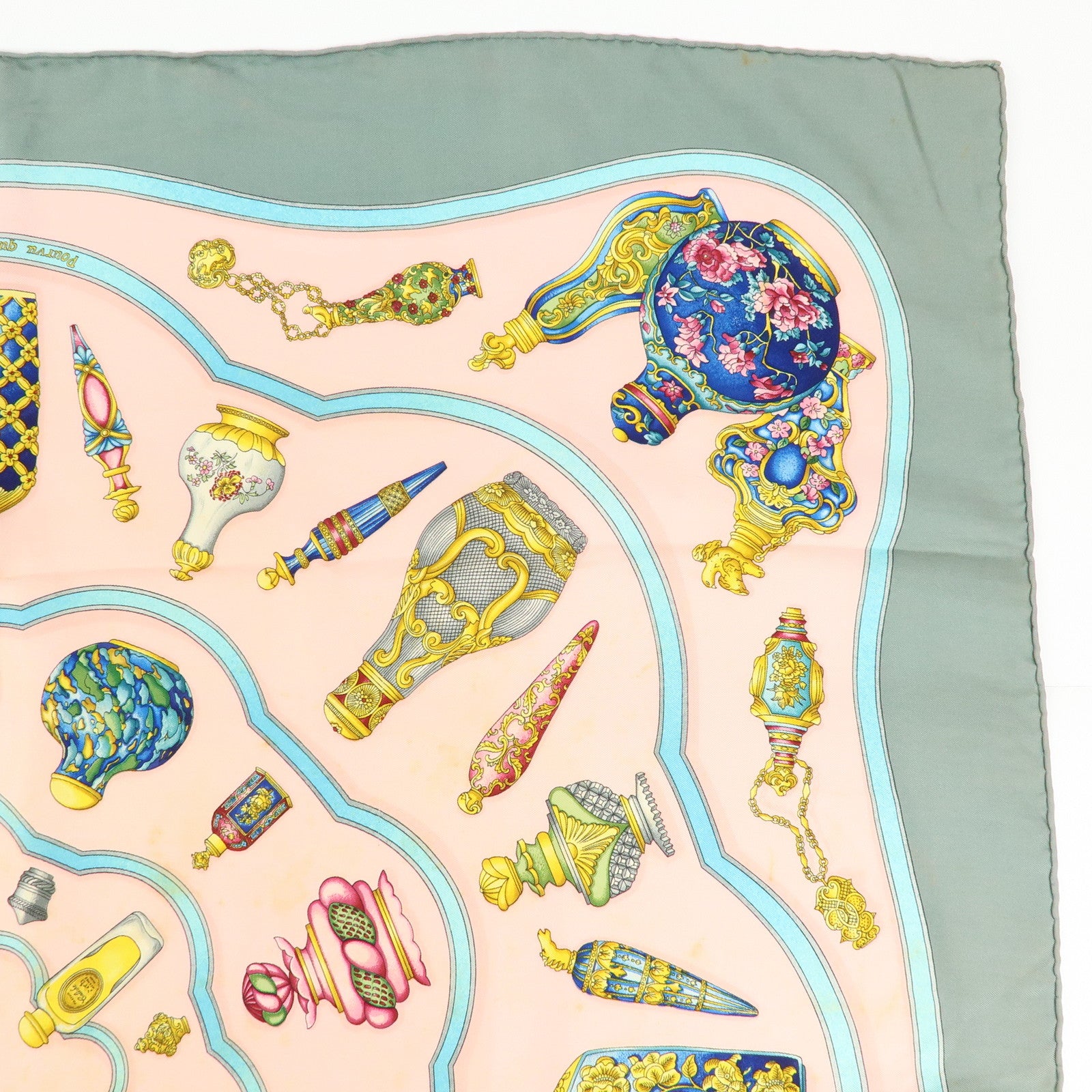 HERMES Carre 90 Silk 100% Scarf Pourvu qu'on ait l'ivresse Pink