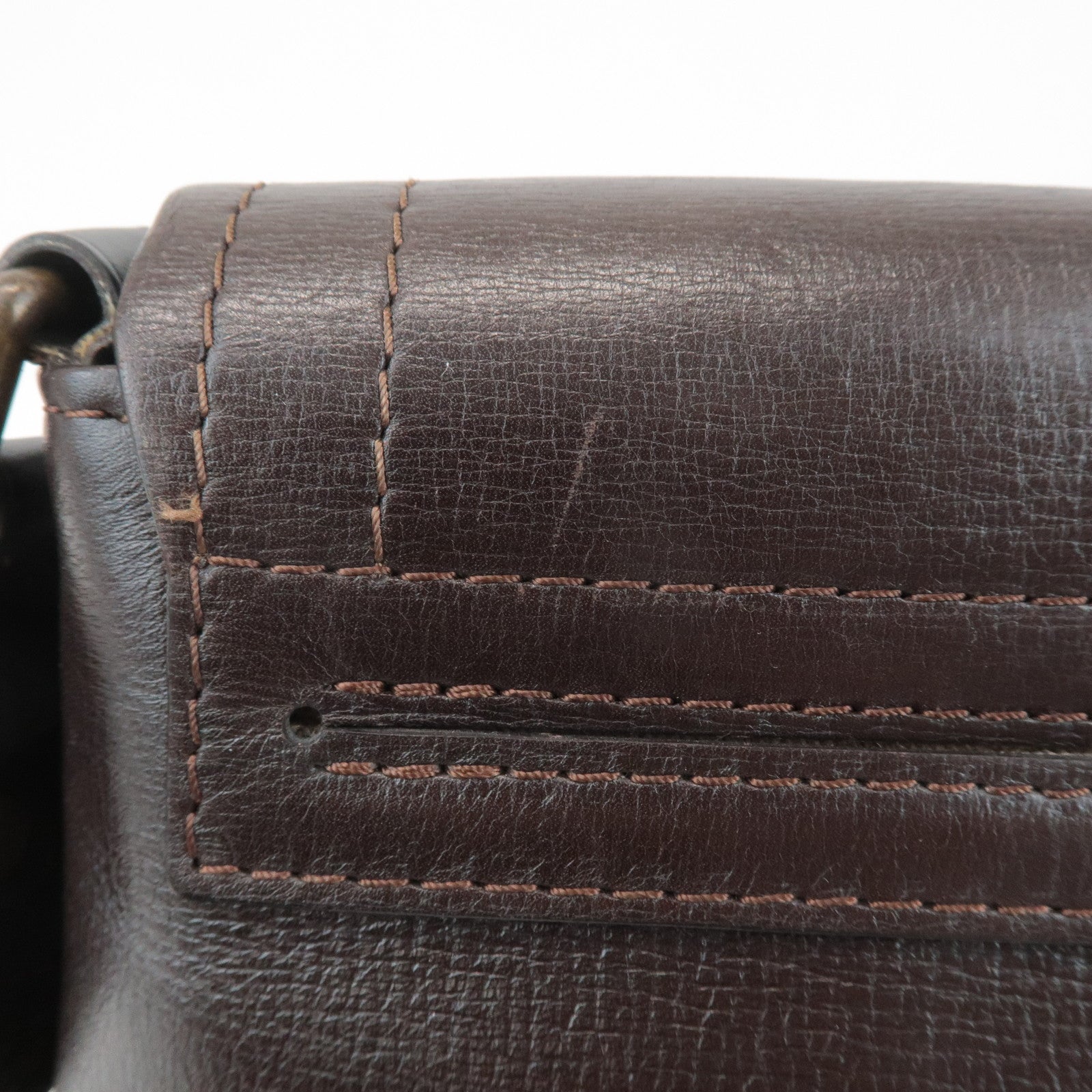 Louis Vuitton Utah Calf Leather Shoulder Bag Crossbody Bag Cafe M92995 Used