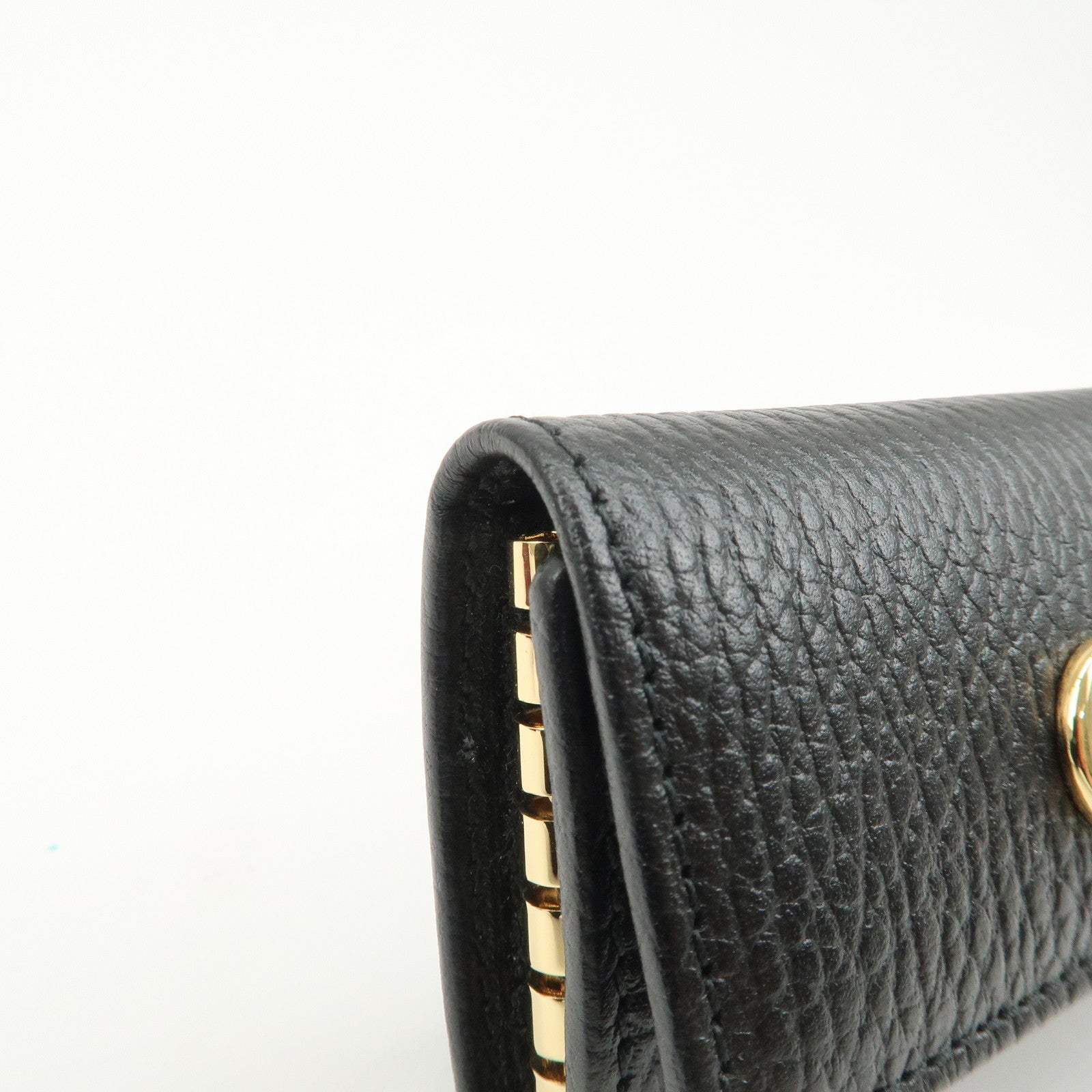 GUCCI GG Marmont Calf Leather 6 Rings Key Case Black 456118