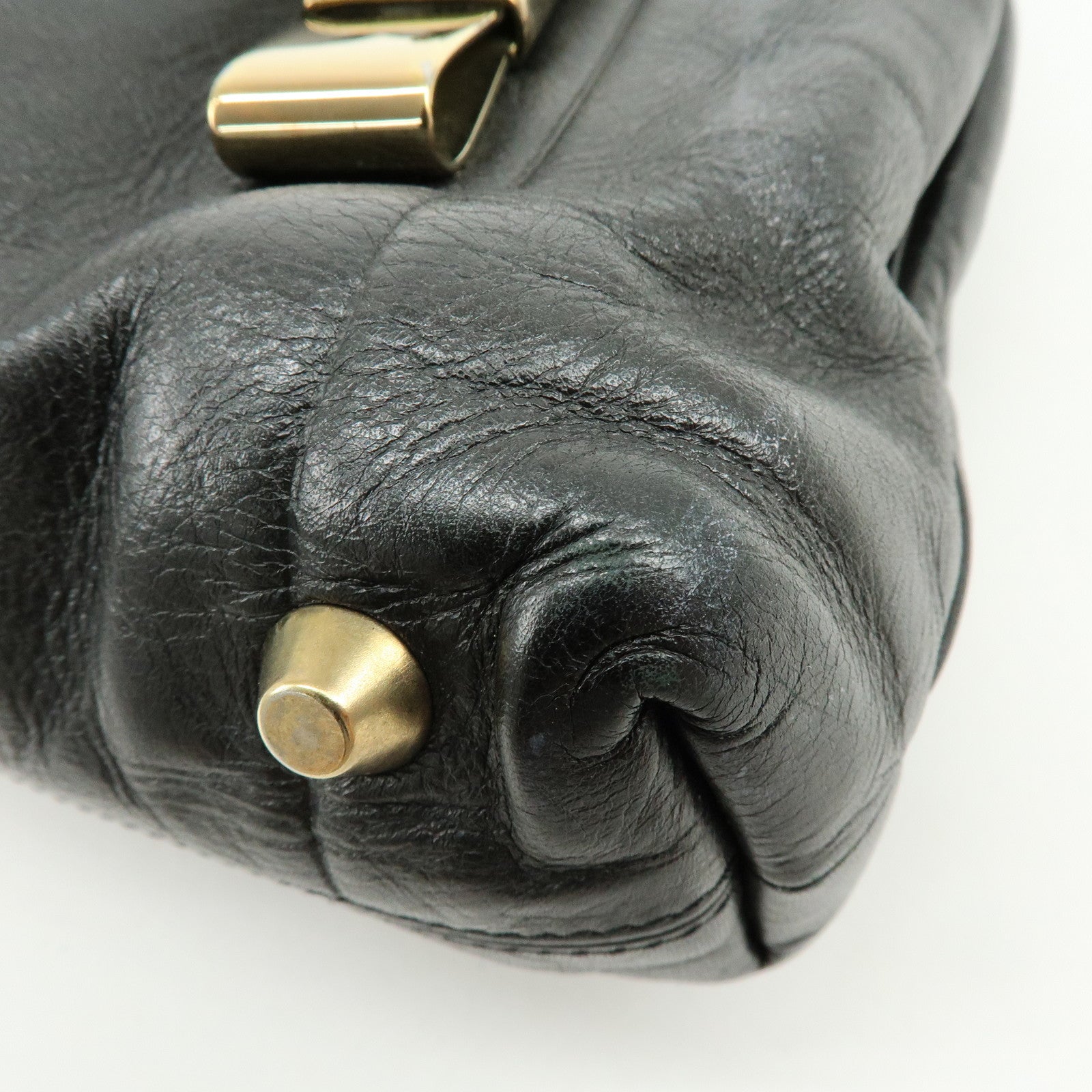 Chloe Victoria Leather 2Way Bag Shoulder Bag Black