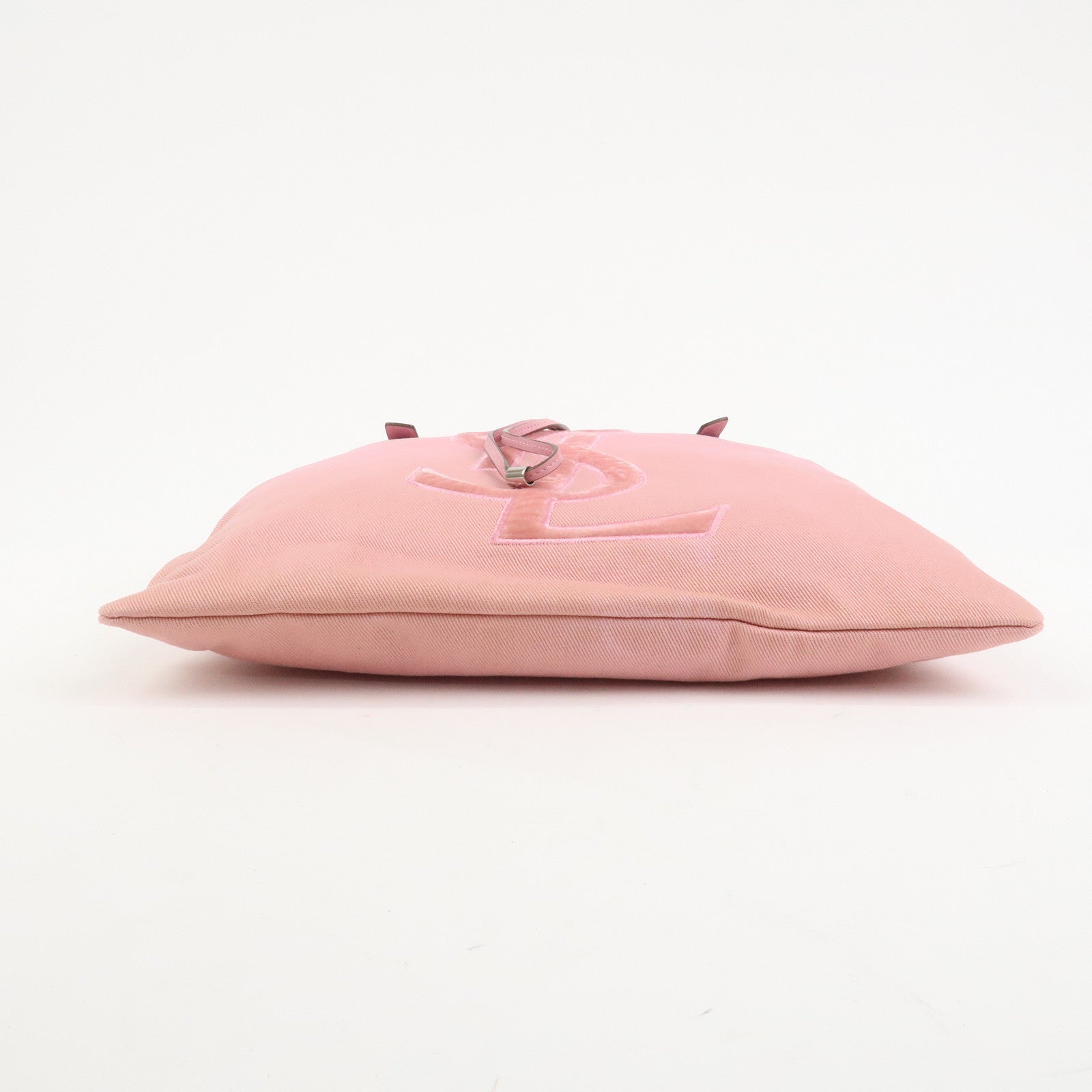 SAINT LAURENT Canvas Leather Kahara Tote Shoulder Bag Pink 121631