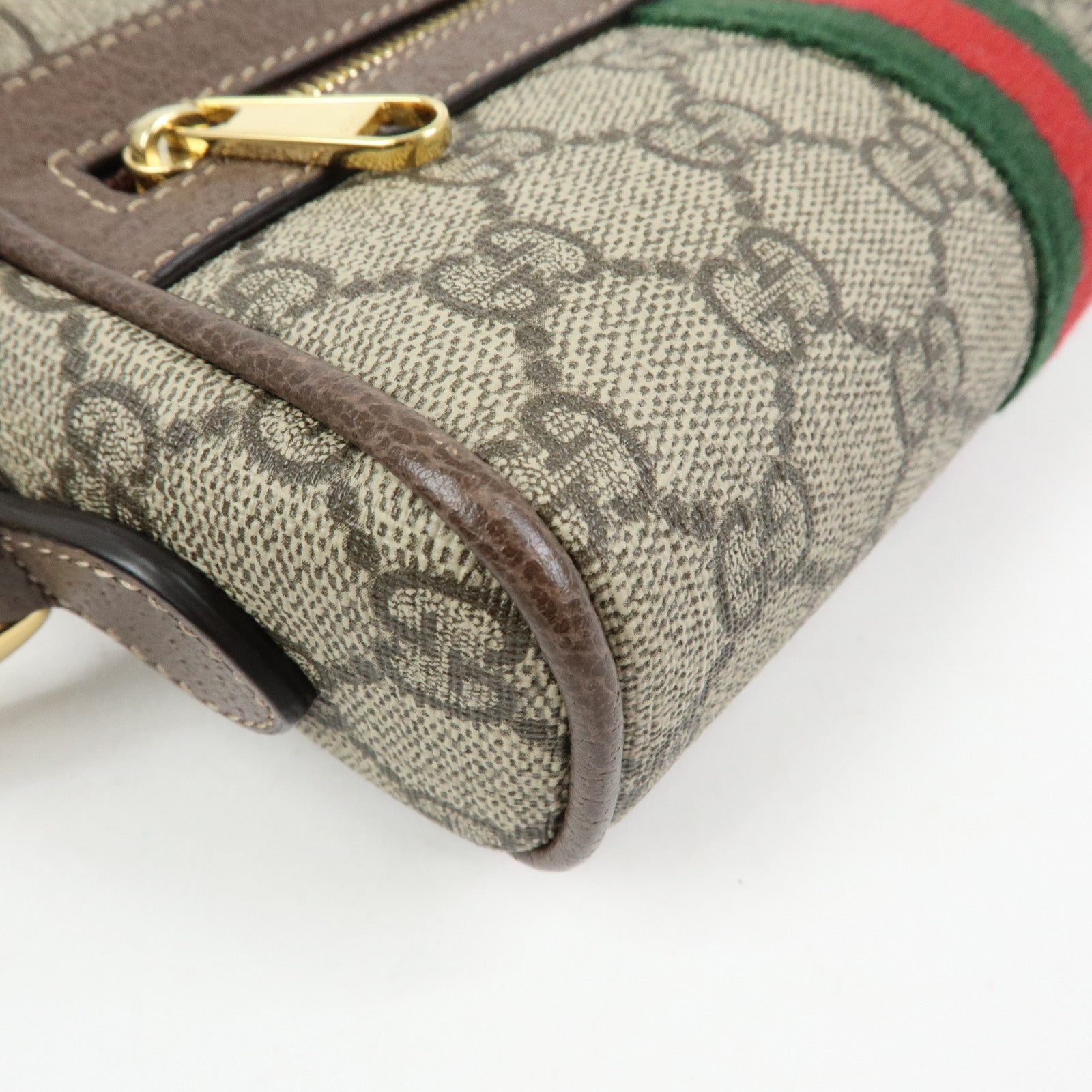 GUCCI Ophidia Sherry GG Supreme Leather Shoulder Bag Brown 517350
