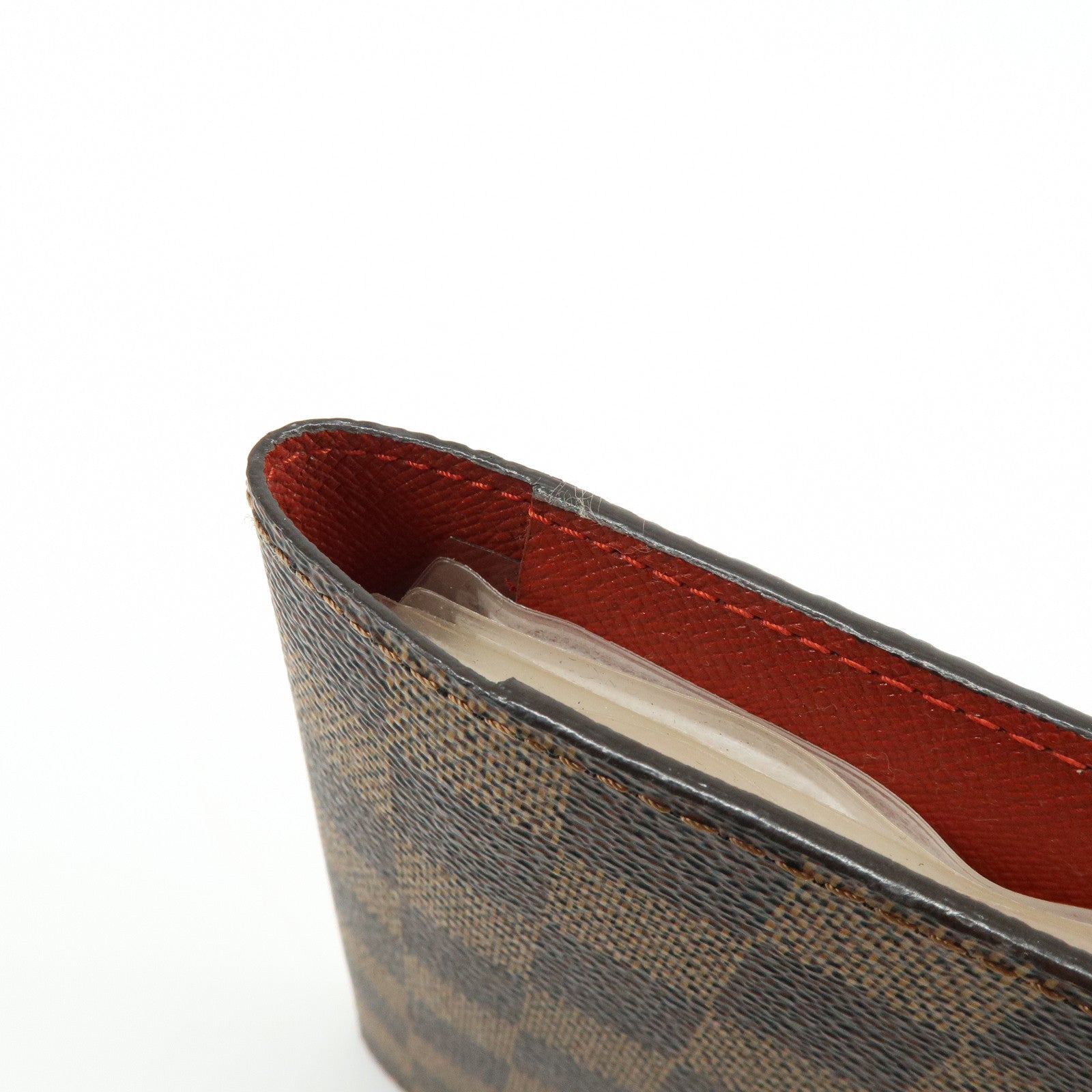 Louis Vuitton Damier Ebene Canvas Leather CD Case Holder N62935