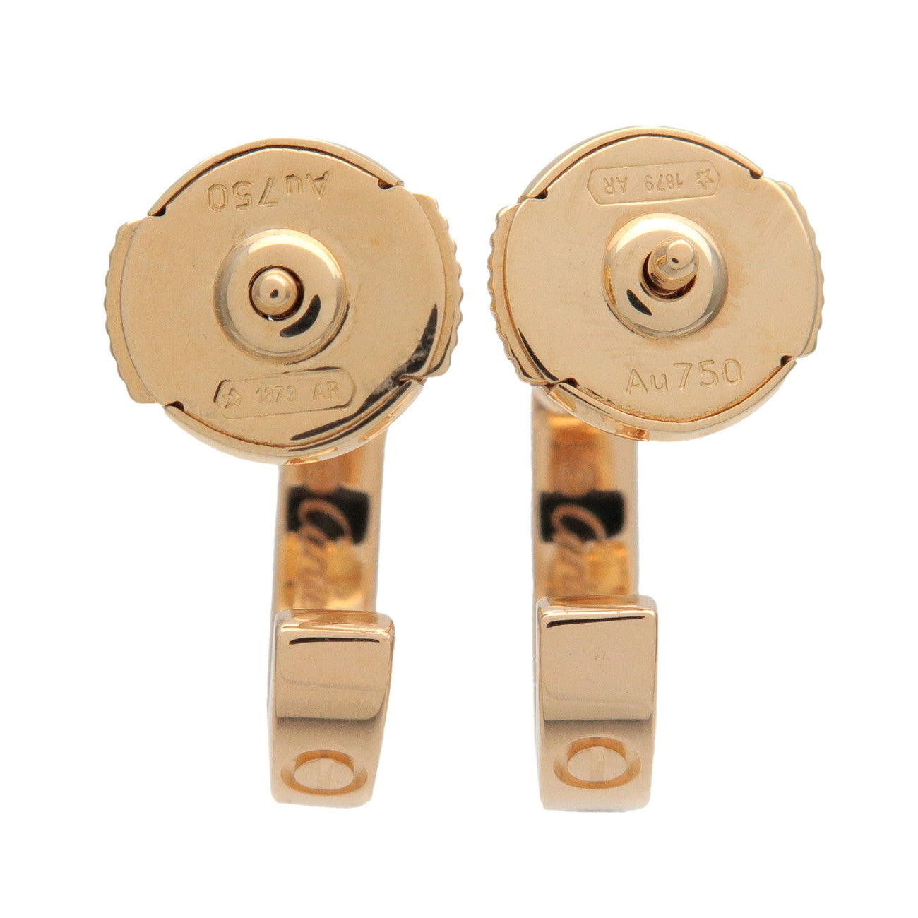 Cartier Mini LOVE Earrings K18 750YG Yellow Gold