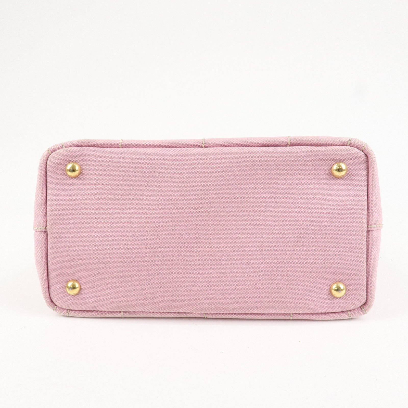 PRADA Canapa Mini Denim Hand Bag Tote Bag Pink 1BG439 Used