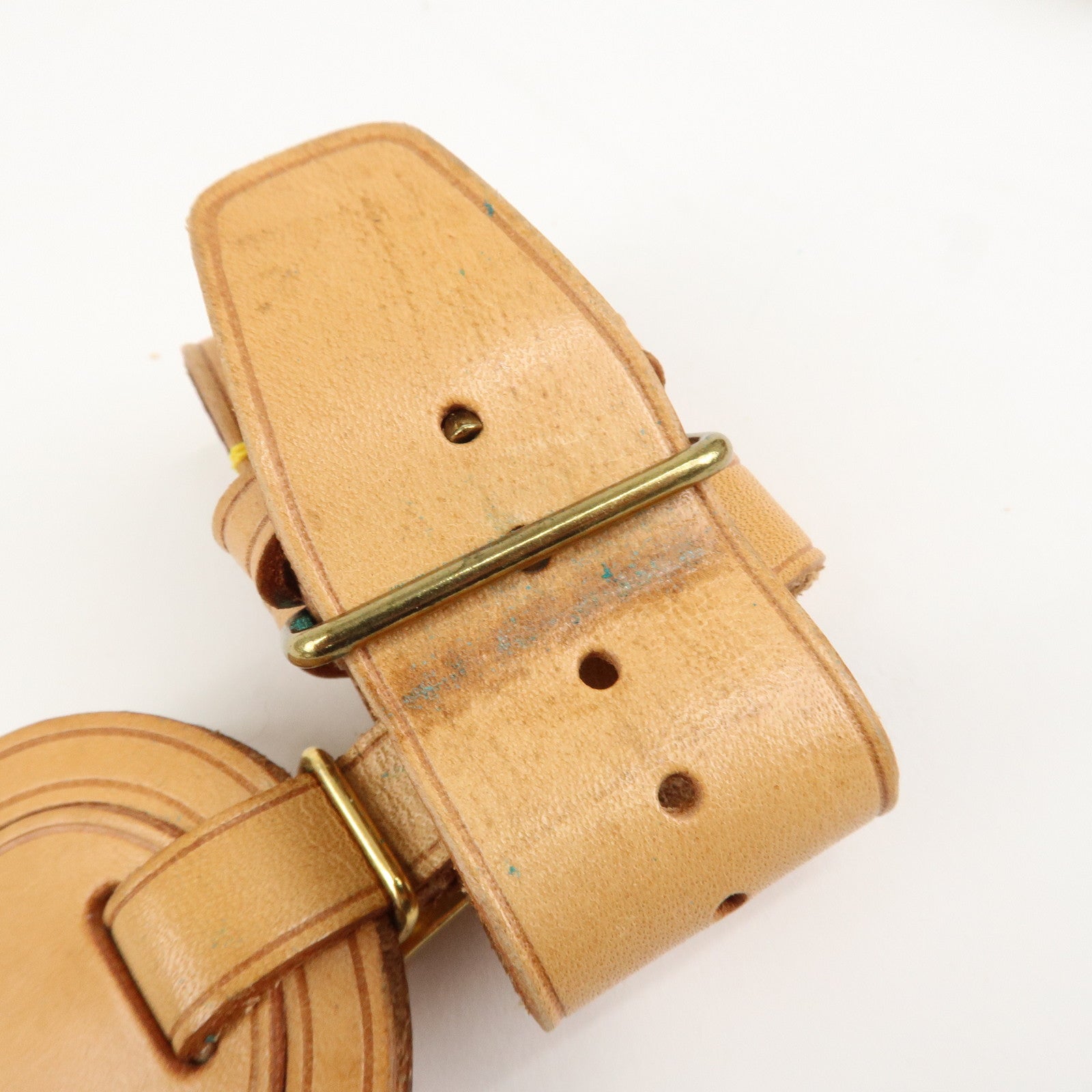 Louis Vuitton Set of 10 Leather Name Tag & Poignet Natural Used
