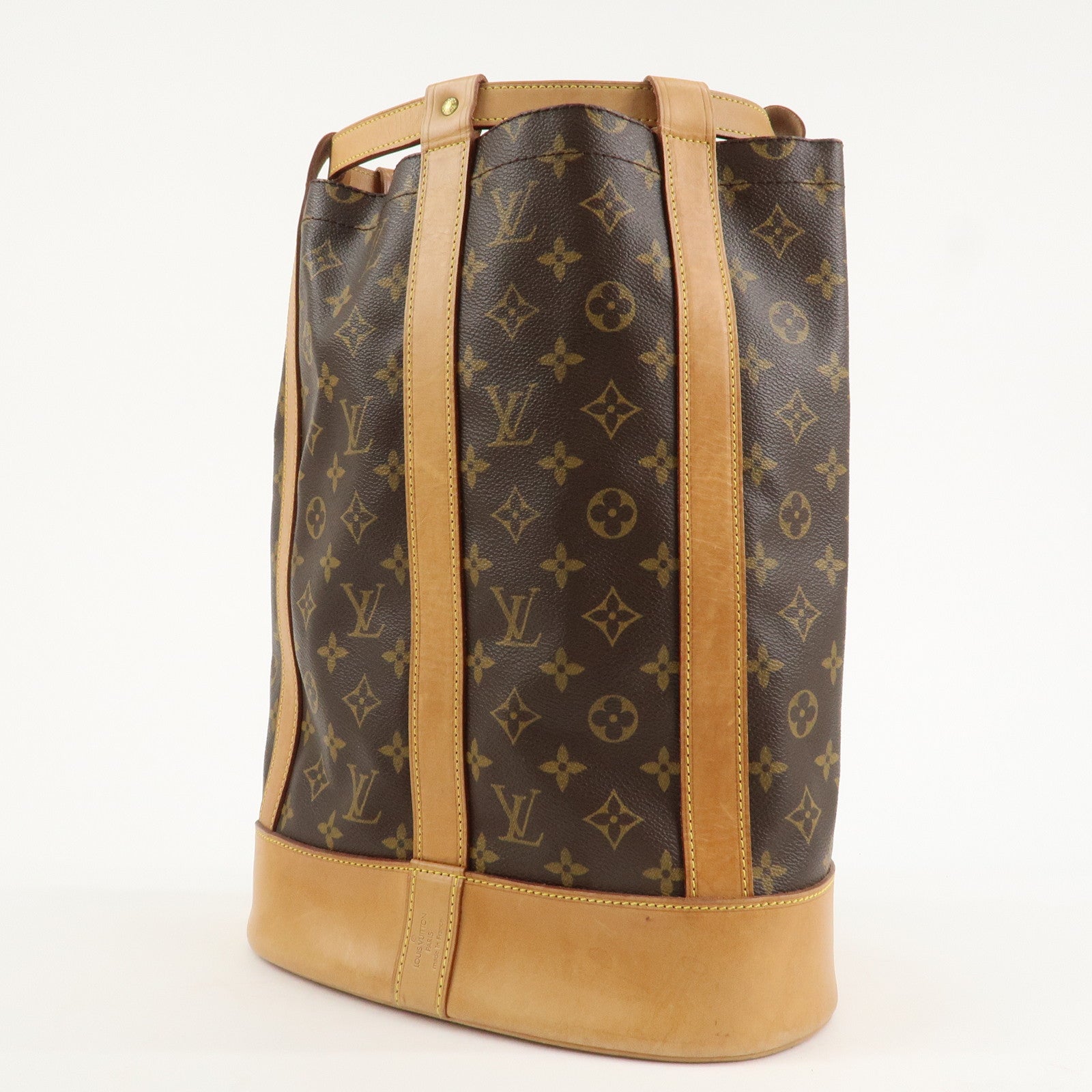 Louis Vuitton Monogram Randonnee PM Laundry Bag Brown M42243 Used