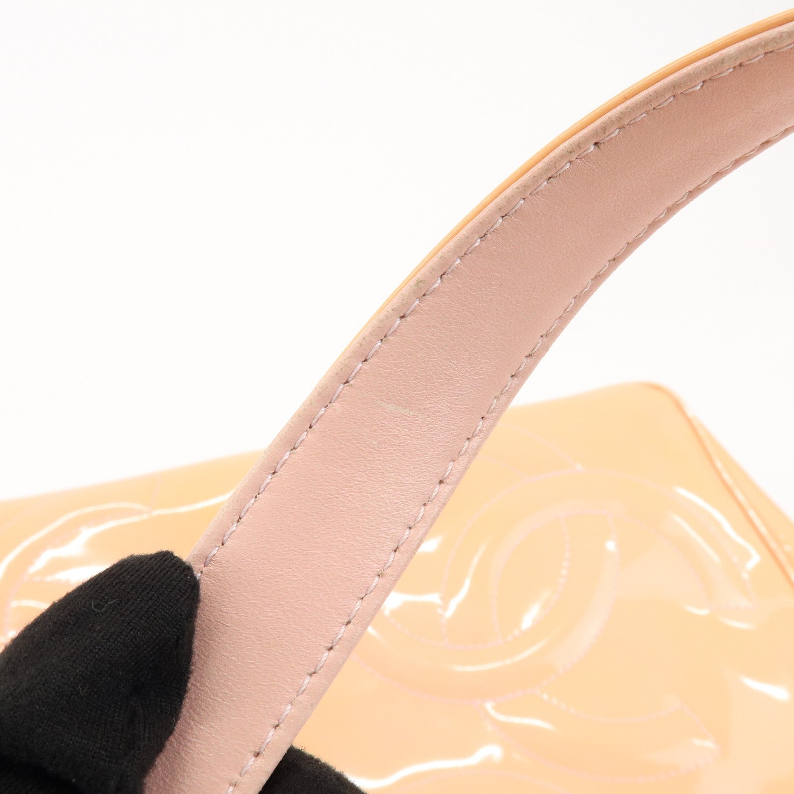 CHANEL COCOMark Patent Leather Tote Bag Shoulder Bag Pink