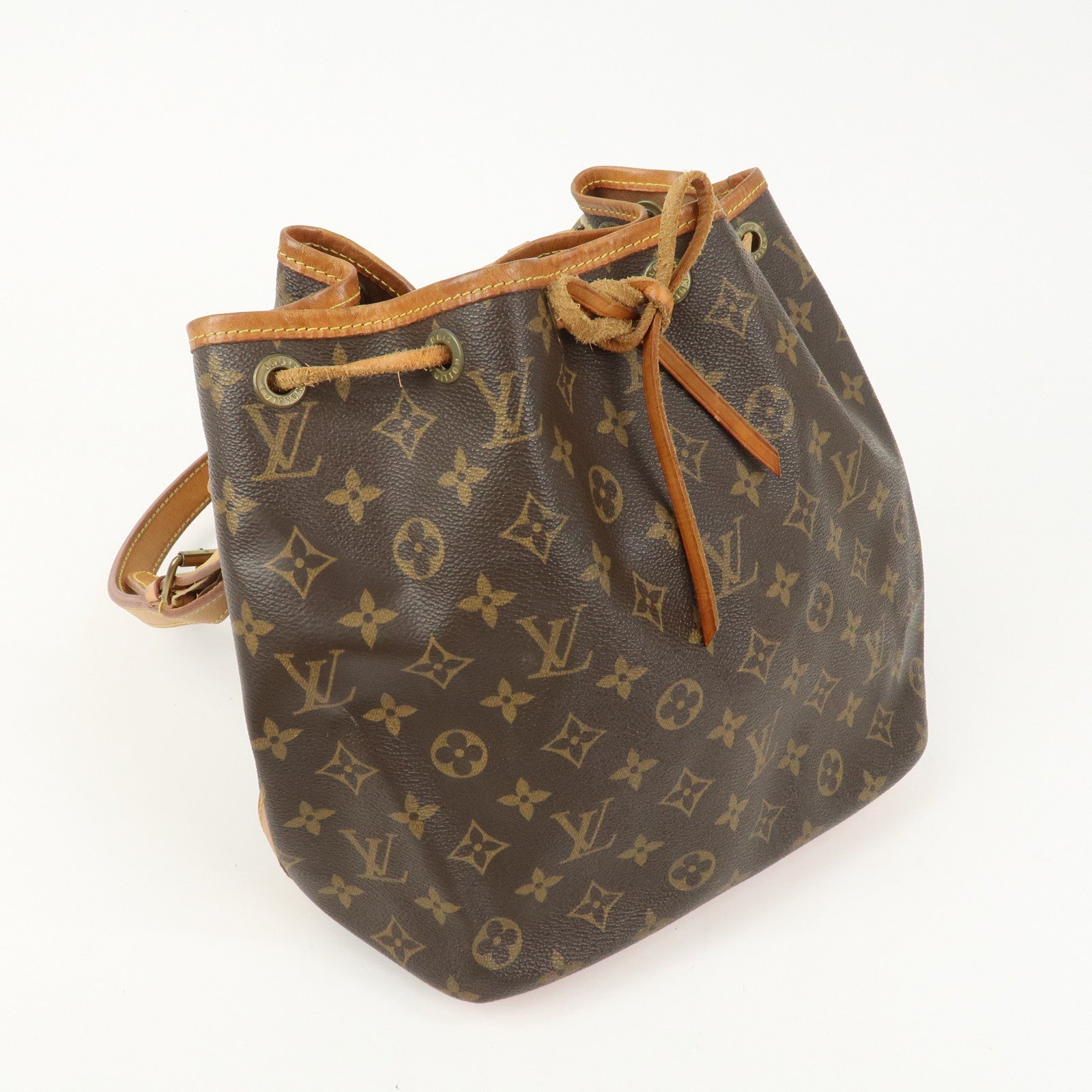 Louis Vuitton Monogram Petit Noe Shoulder Bag Brown M42226