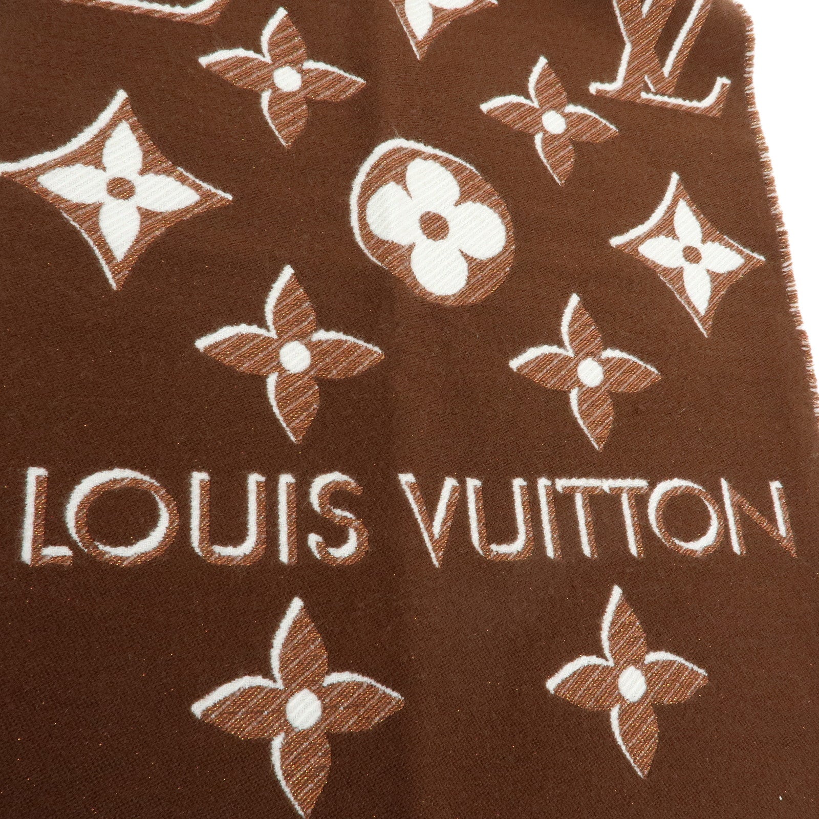 Louis Vuitton Wool Rayon Silk LV Essential Shine Scarf M78896