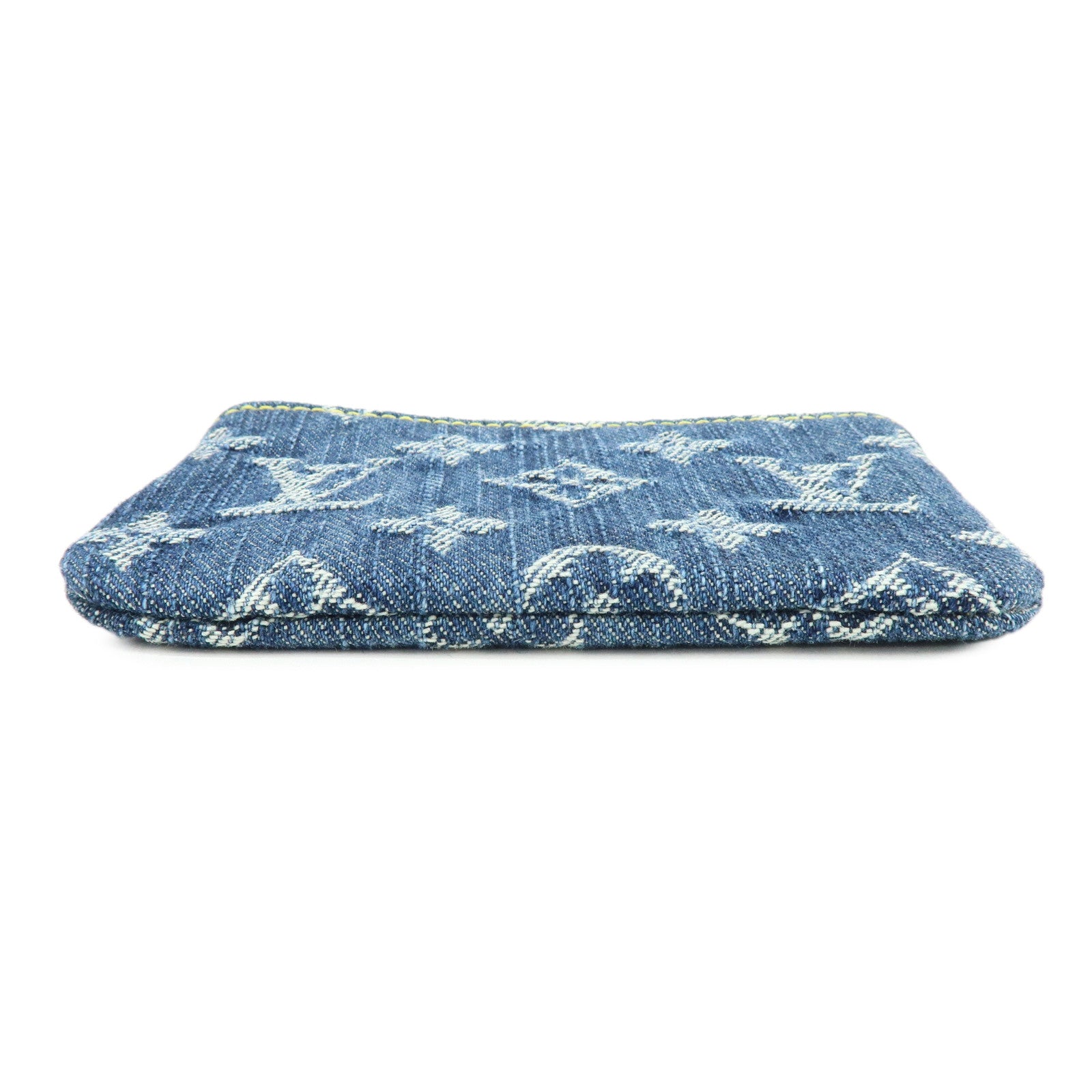 Louis Vuitton Monogram Denim Pochette Cles Coin Case Blue M95343