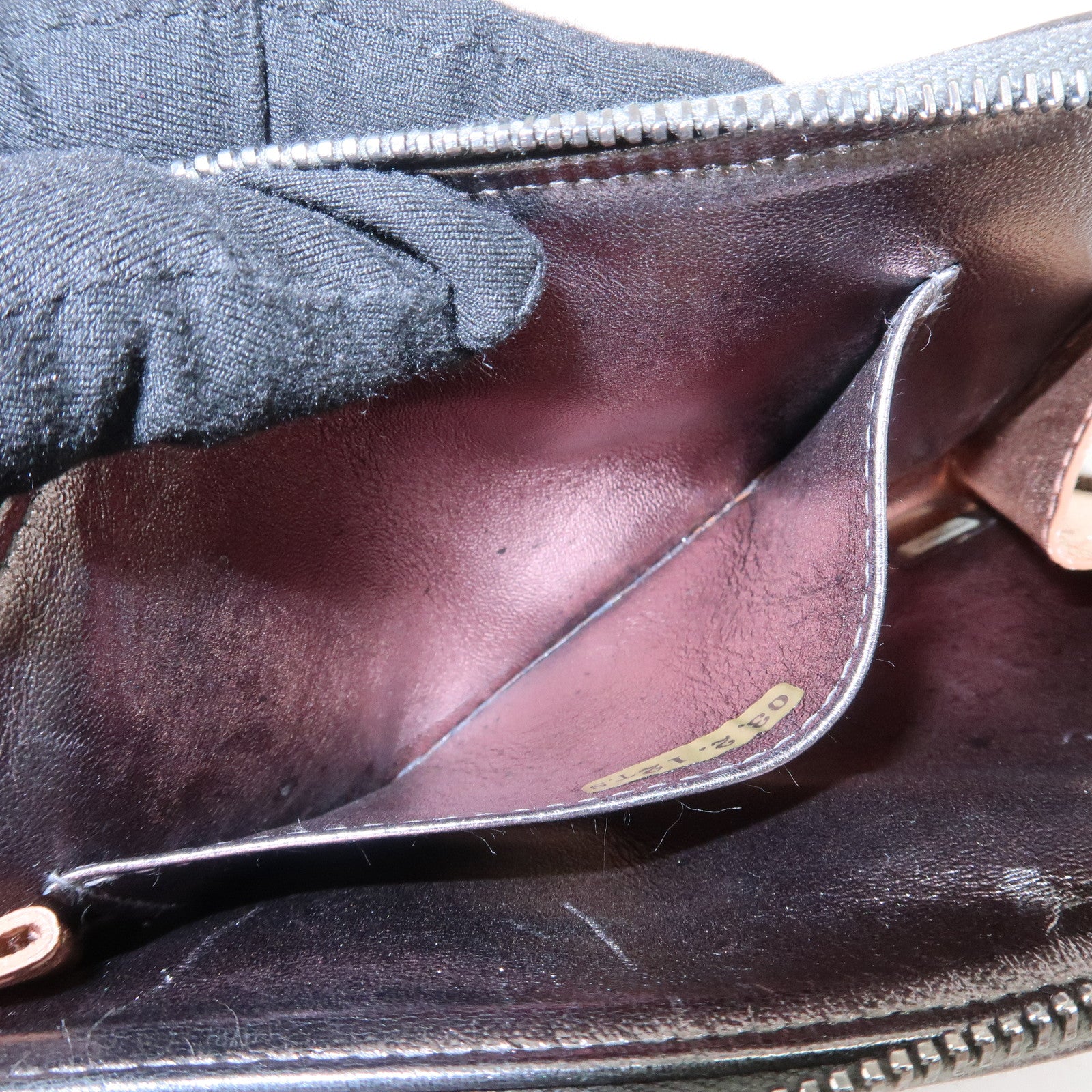 CHANEL Chocolate Bar Leather Clutch Bag Hand Bag Silver