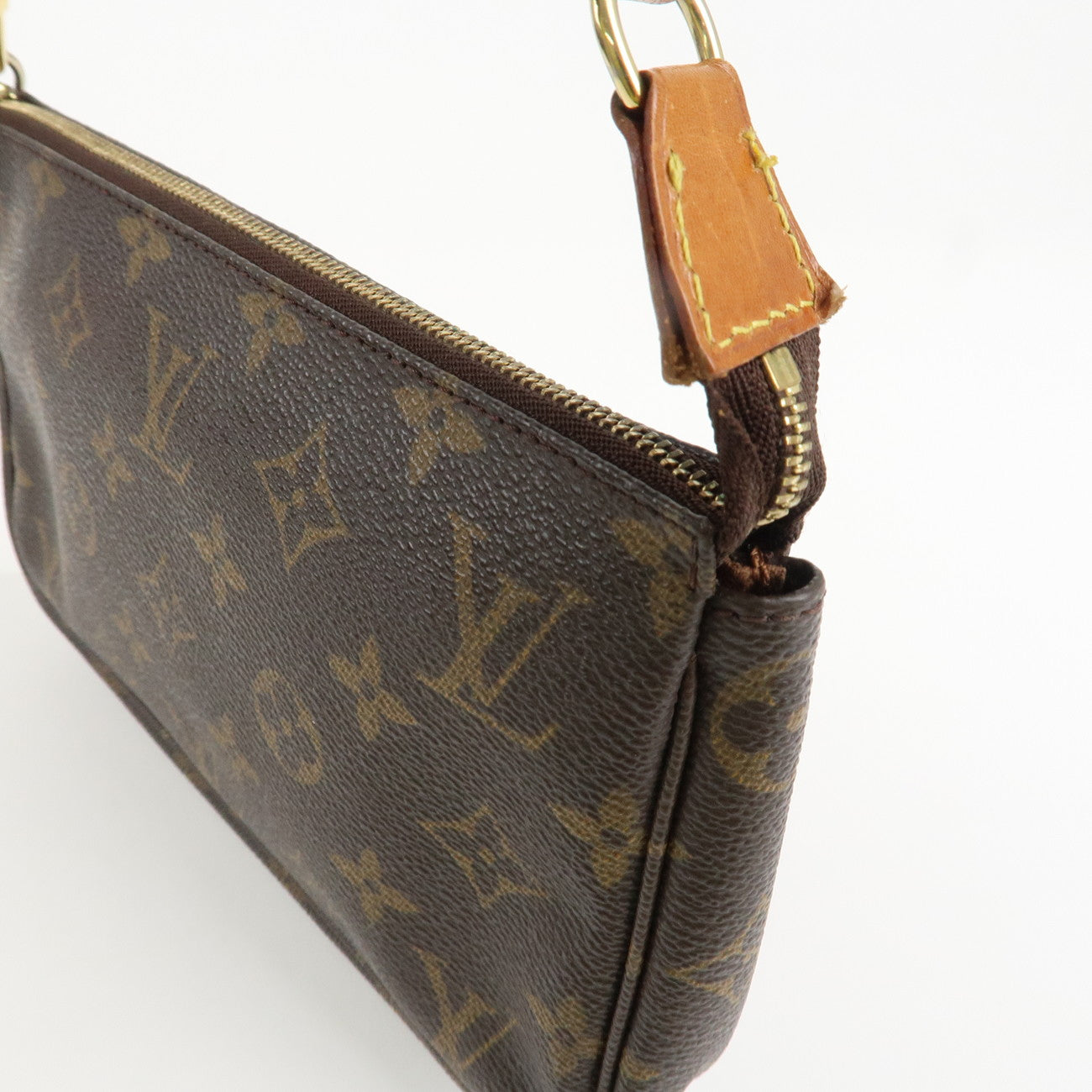Louis Vuitton Monogram Pochette Accessoires Hand Bag Brown M51980 Used