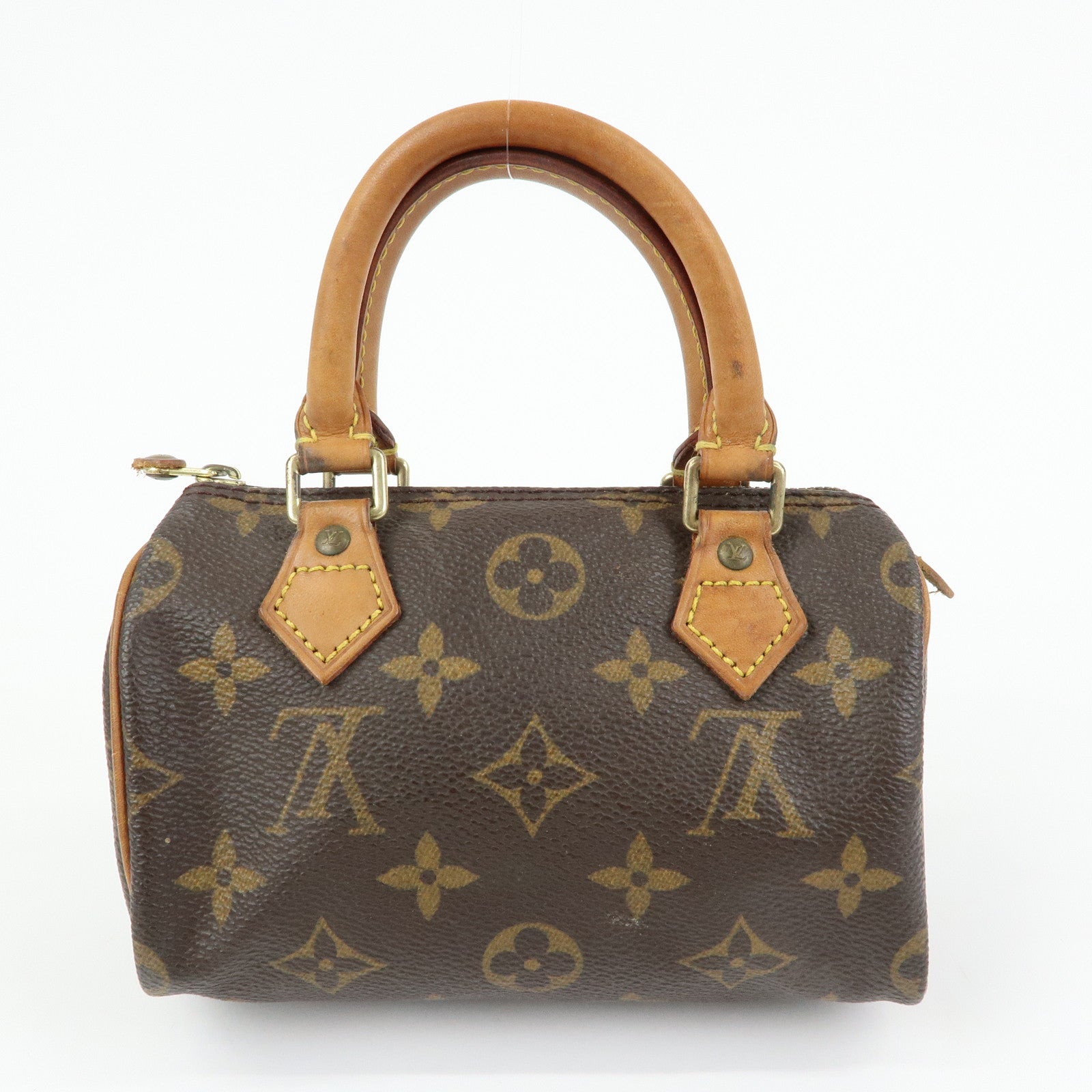 Louis Vuitton Monogram Canvas Mini Speedy Hand Bag & Strap M41534