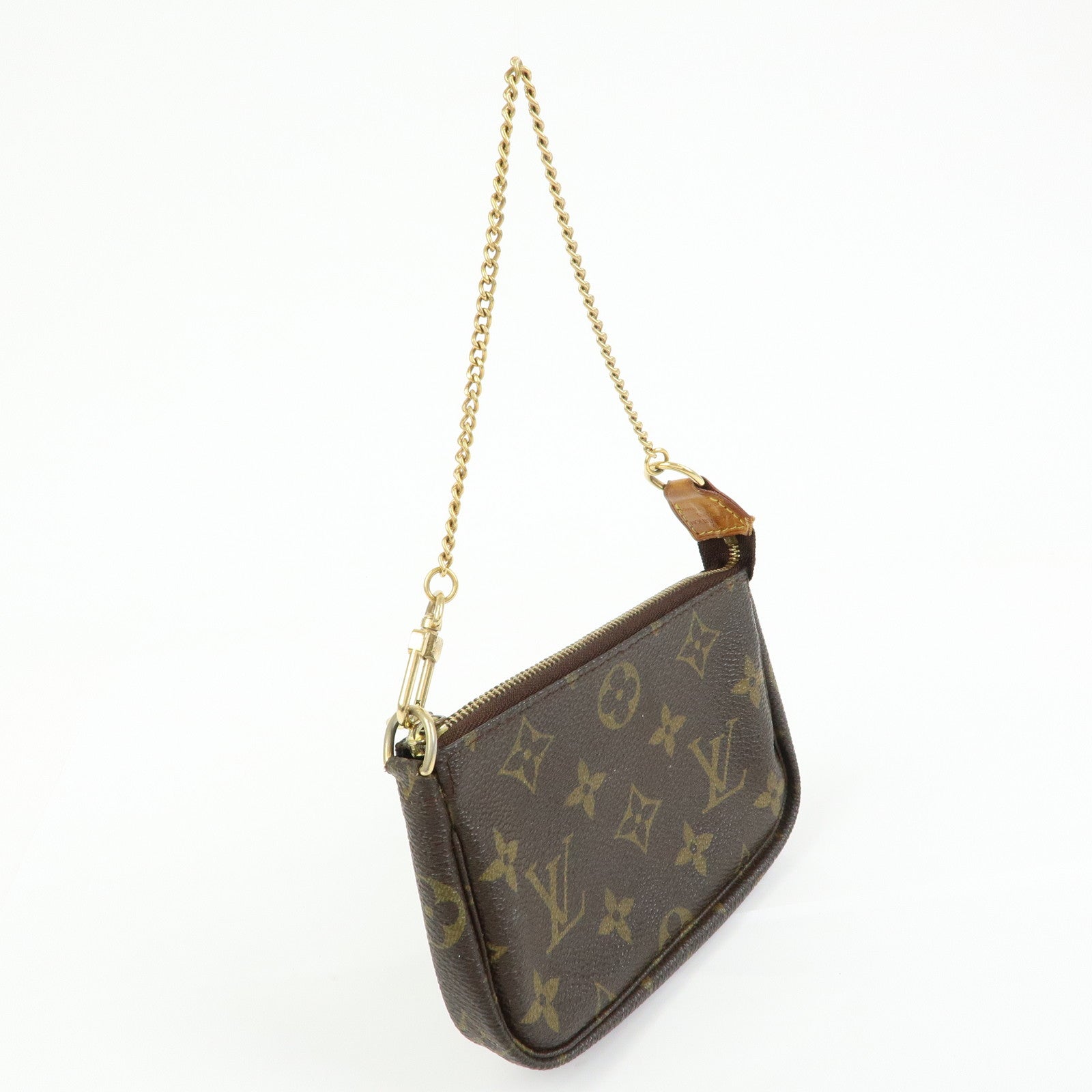 Louis Vuitton Monogram Mini Pochette Accessoires Hand Bag M58009