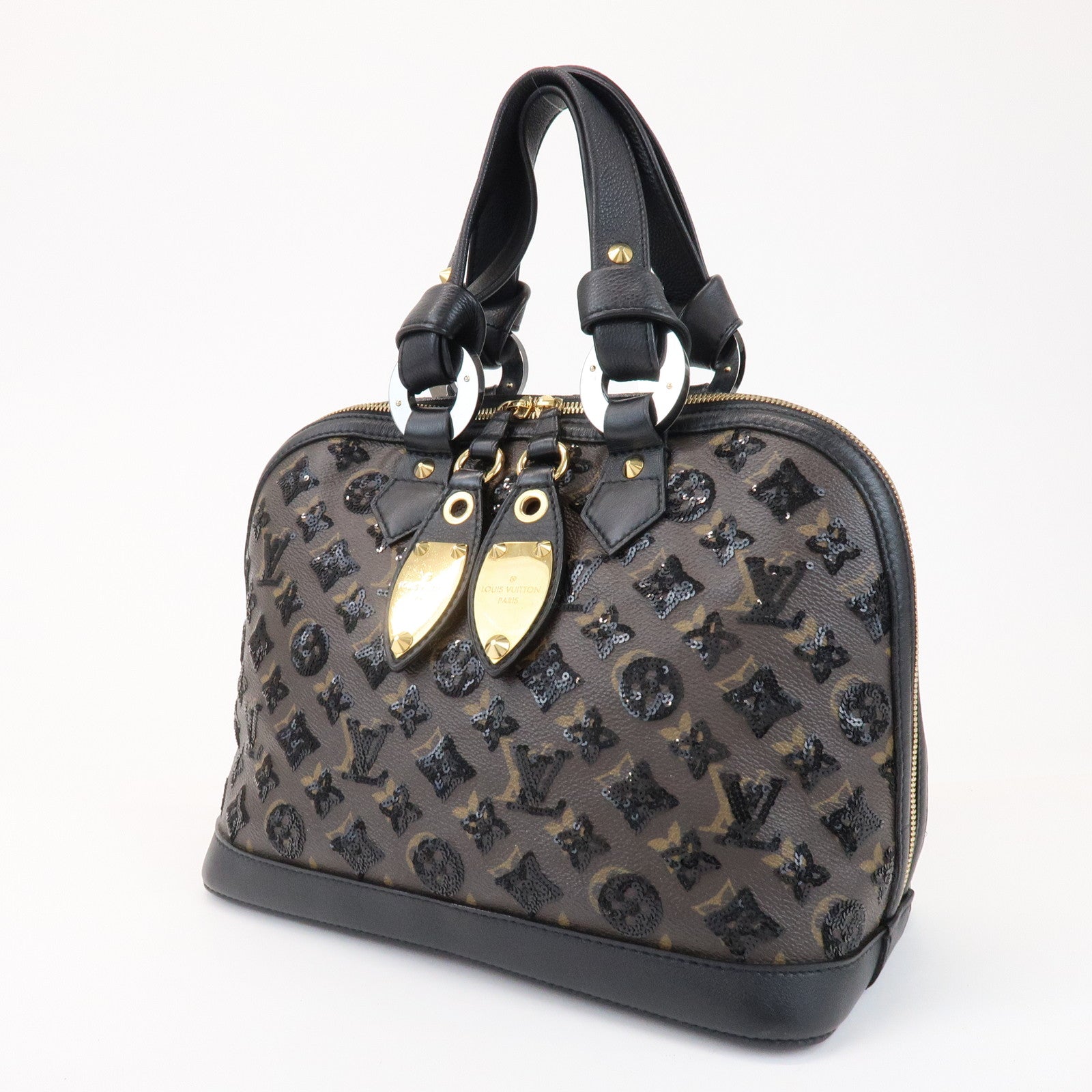 Louis Vuitton Monogram Eclipse Alma Hand Bag Noir M40246
