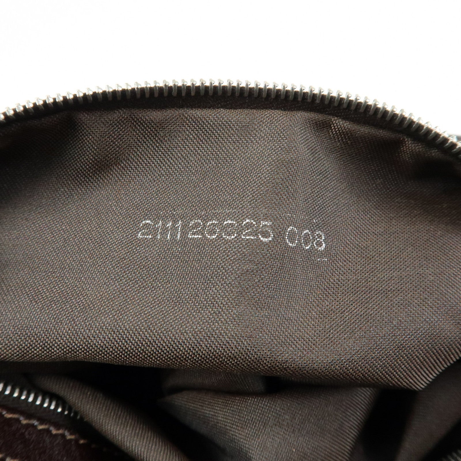 FENDI Mamma Baguette Zucca Canvas Leather Shoulder Bag Brown 26325