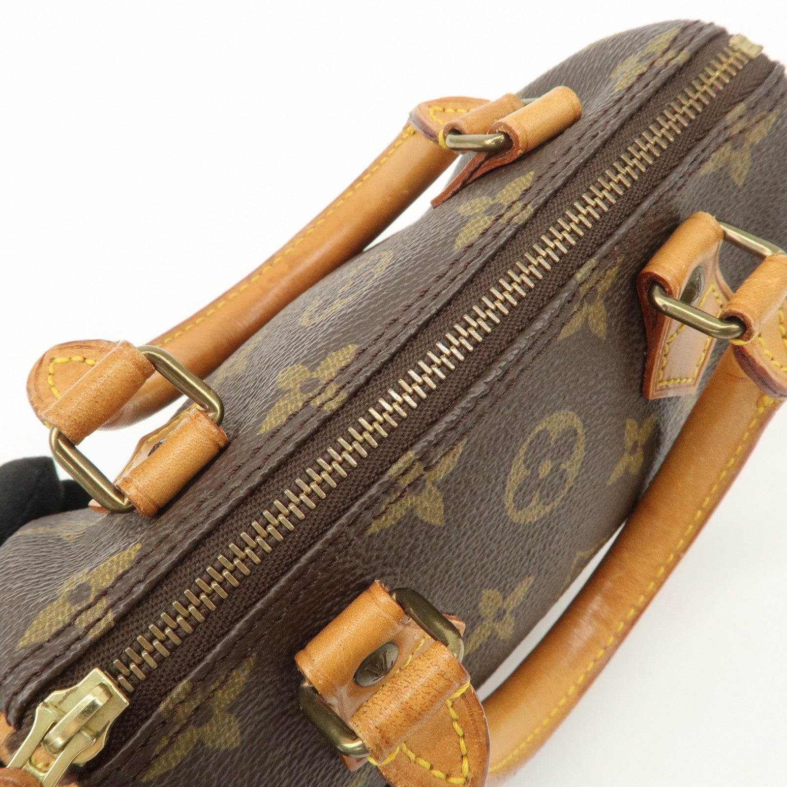 Louis Vuitton Monogram Canvas Mini Speedy Hand Bag Brown M41534