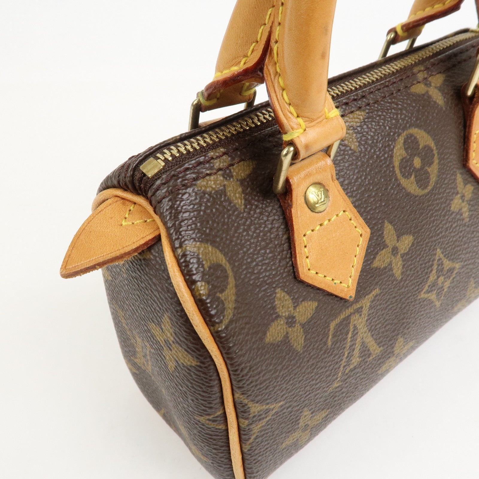 Louis Vuitton Monogram Mini Speedy Hand Bag Brown M41534