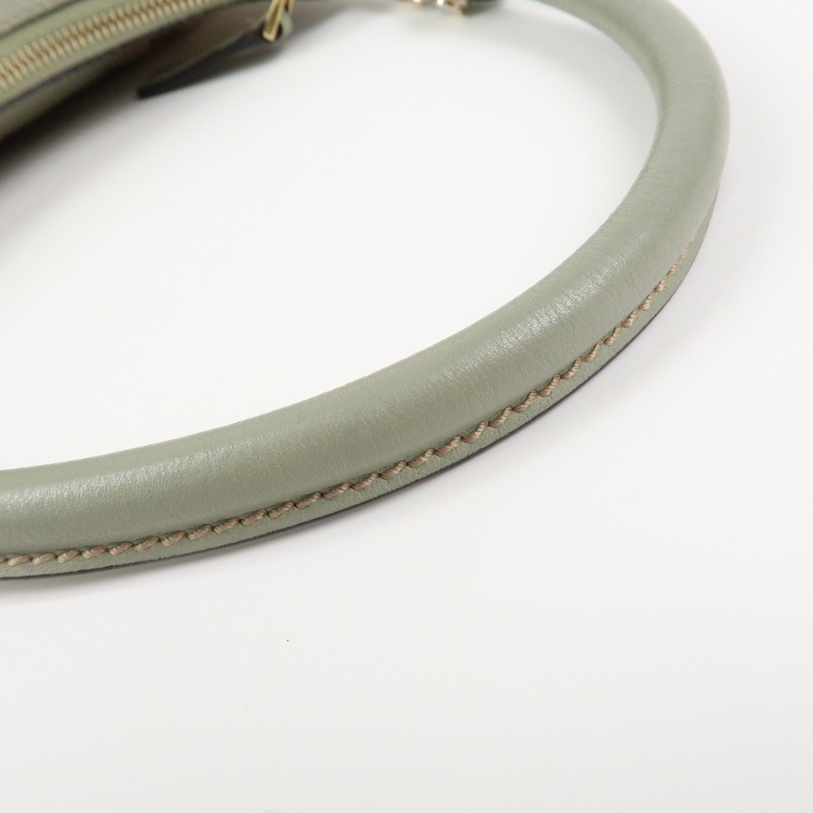 GUCCI Abbey GG Canvas Leather Shoulder Hand Bag Beige Green 190525