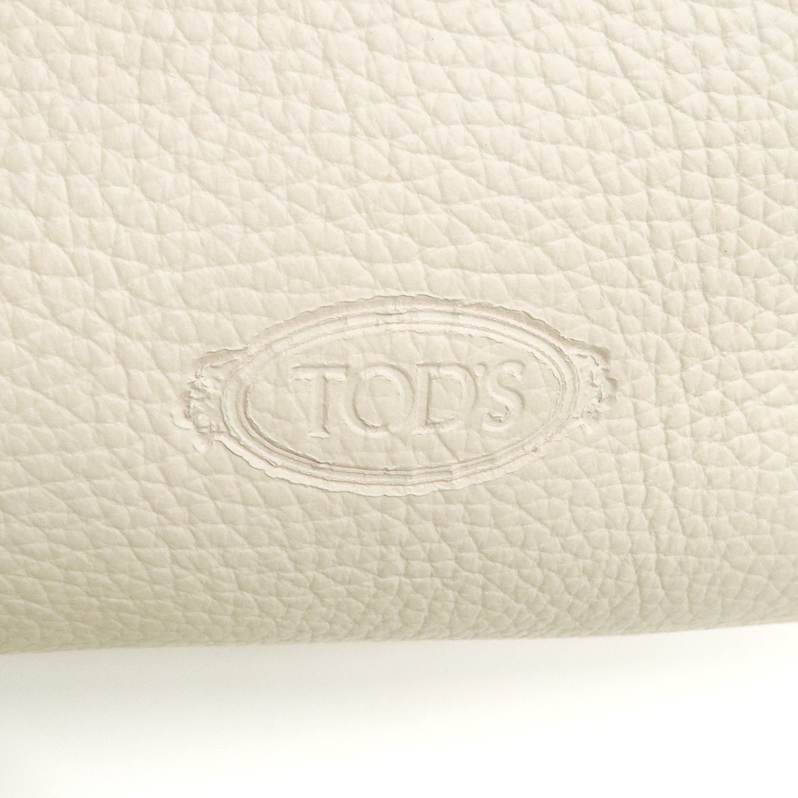 TOD'S T Timeless Micro Leather 2Way Hand Bag Gray Used