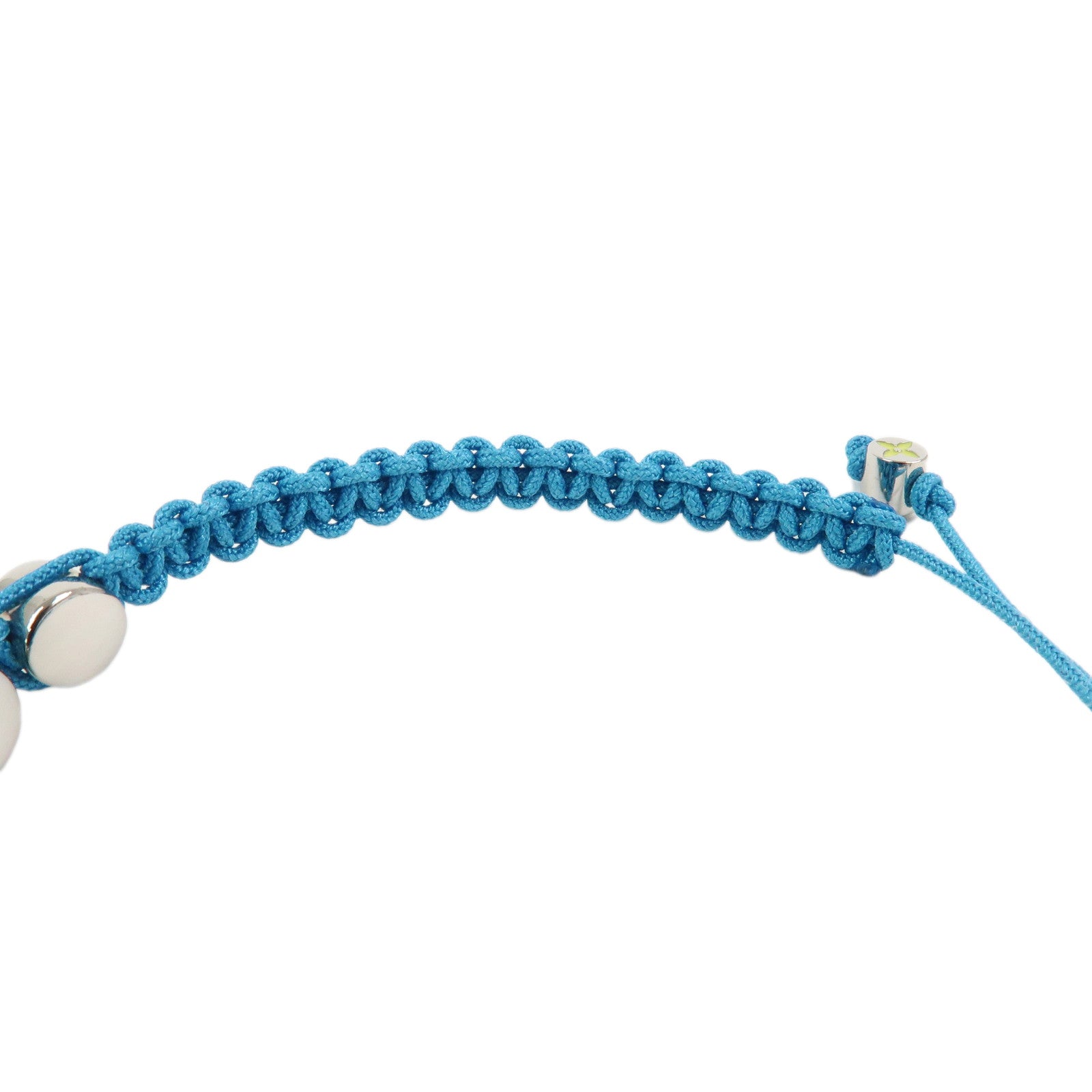 Louis Vuitton Nylon Metal Colors Bracelet Blue M1088A