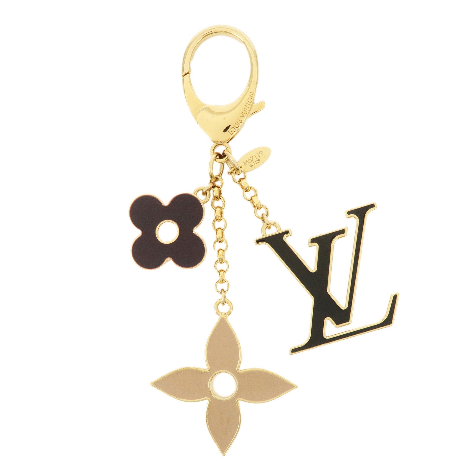 Louis Vuitton Fleur de Monogram Key Chain Bag Charm M67119