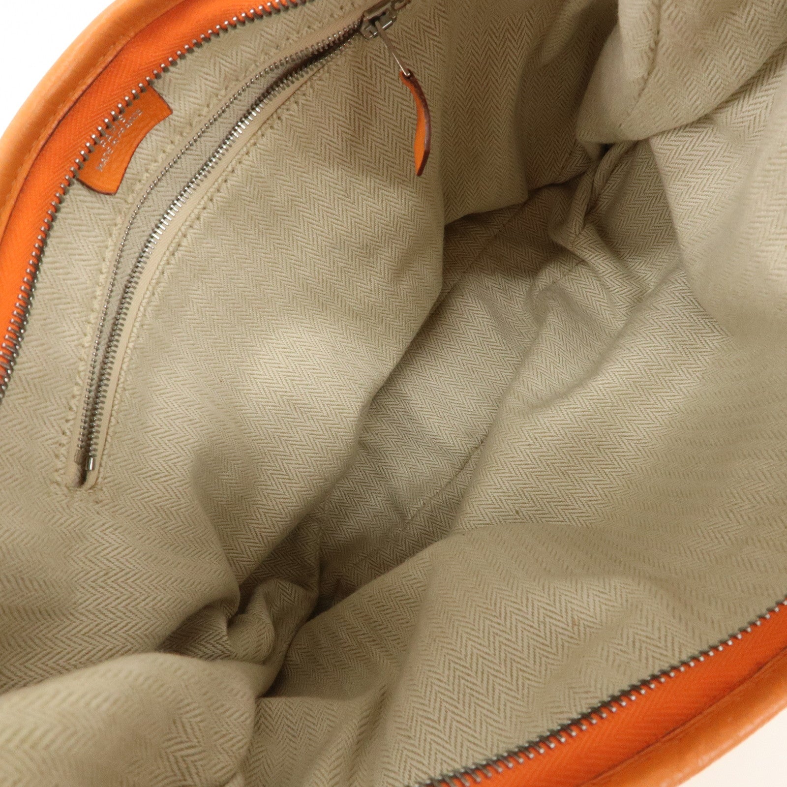 HERMES Gao Taurillon Clemence Shoulder Bag Orange