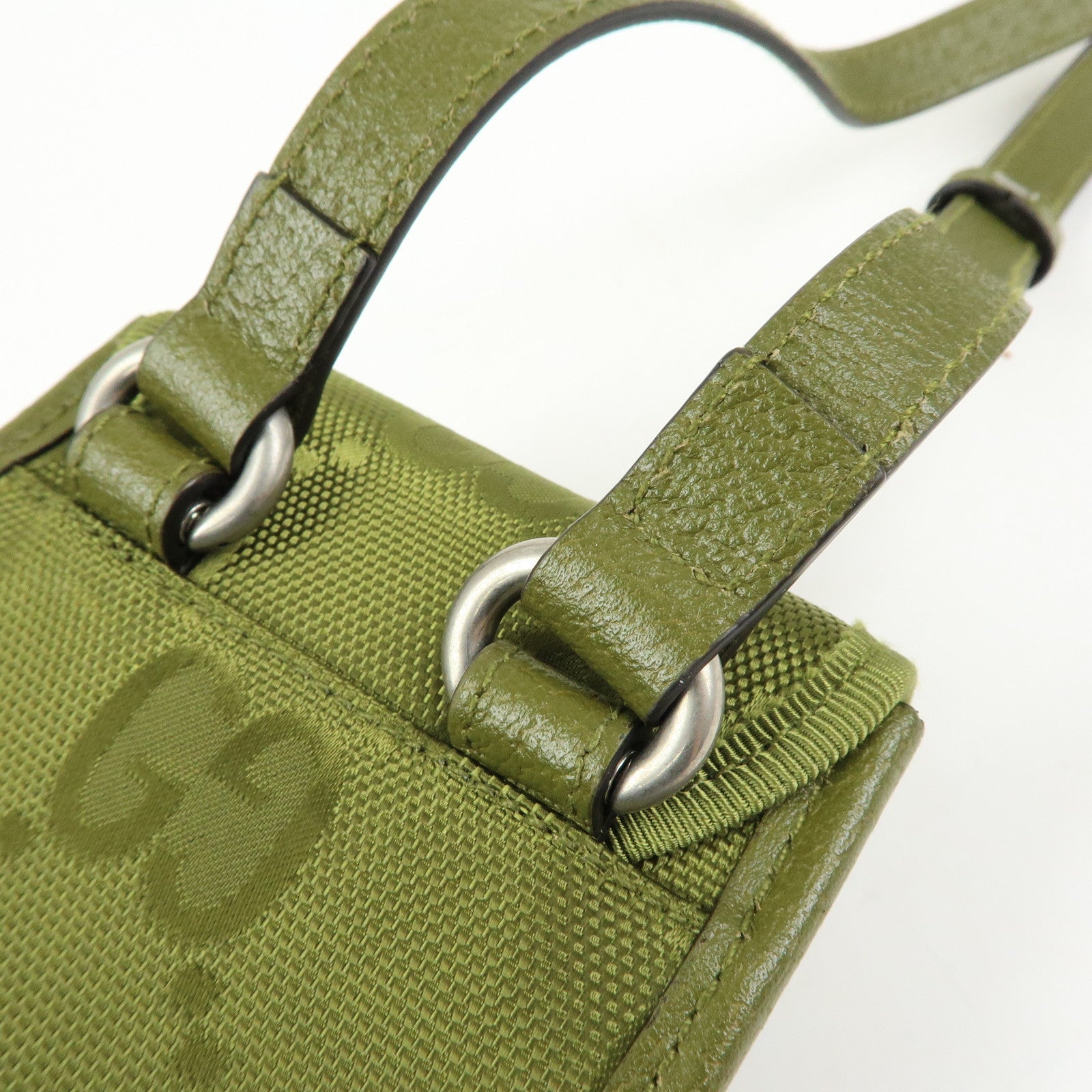 GUCCI Off The Grid Nylon Shoulder Bag Crossbody Bag Green 696018