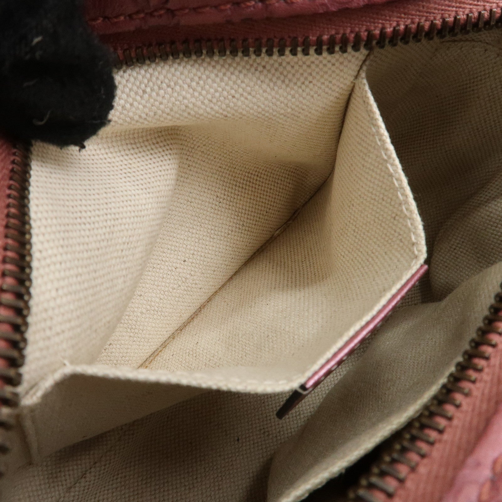 GUCCI Micro Guccissima Leather Shoulder Bag Metallic Pink 309538 Used