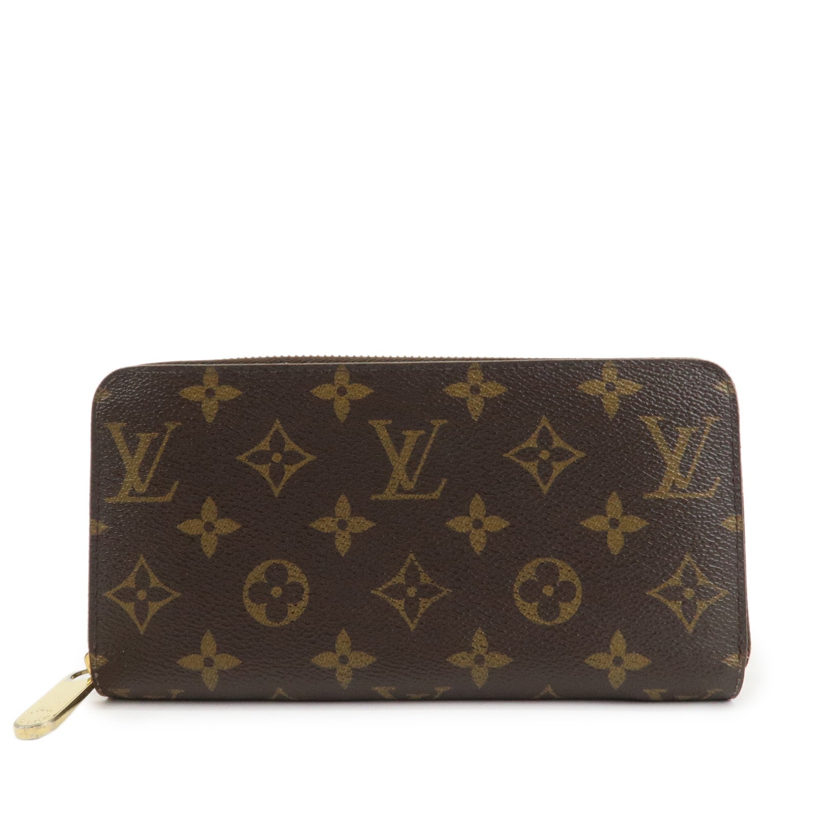 Louis Vuitton Monogram Zippy Long Wallet Brown Fuchsia M41895 Used