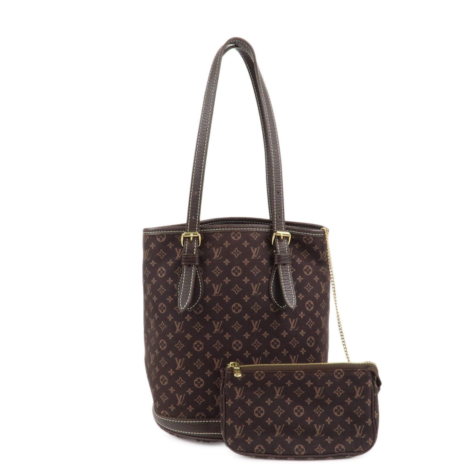 Louis Vuitton Monogram Idylle Mini Lin Bucket PM Hand Bag M95226