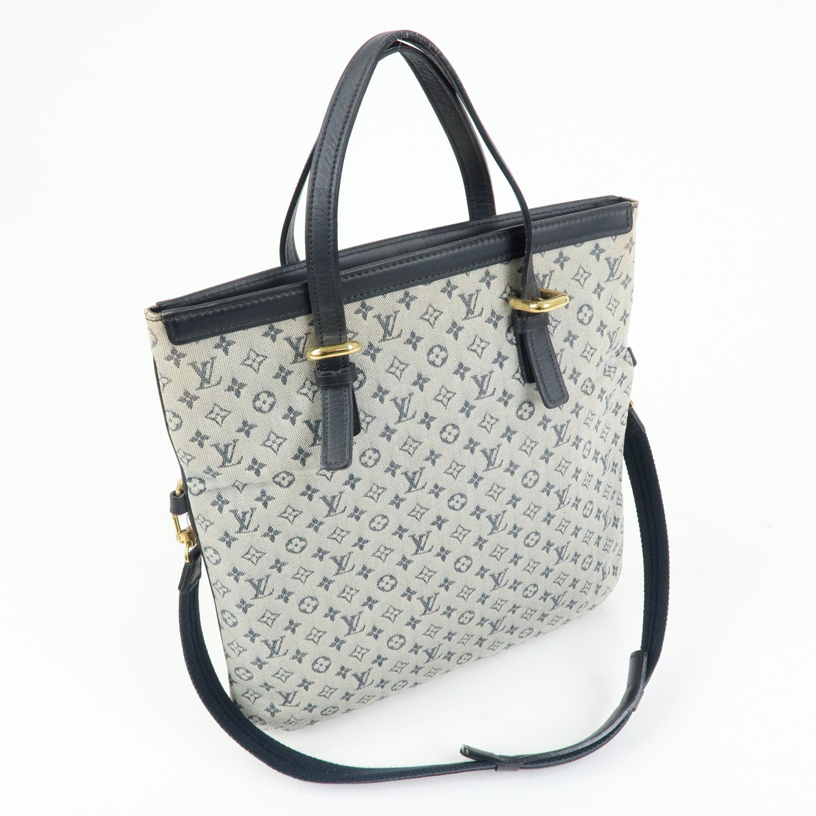 Louis Vuitton Monogram Mini Francoise Shoulder Bag Blue M92208