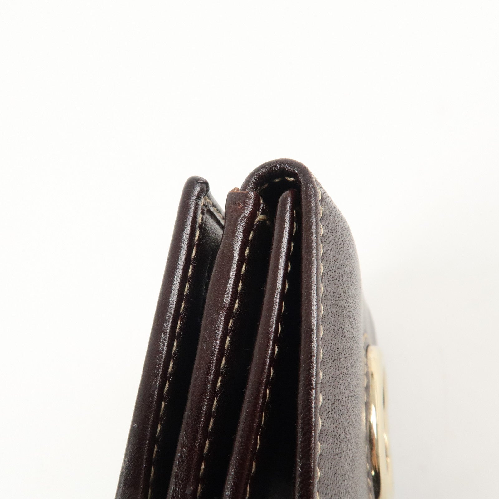 GUCCI Interlocking G Sherry Double Hook Bi-Fold Wallet 162760 Used