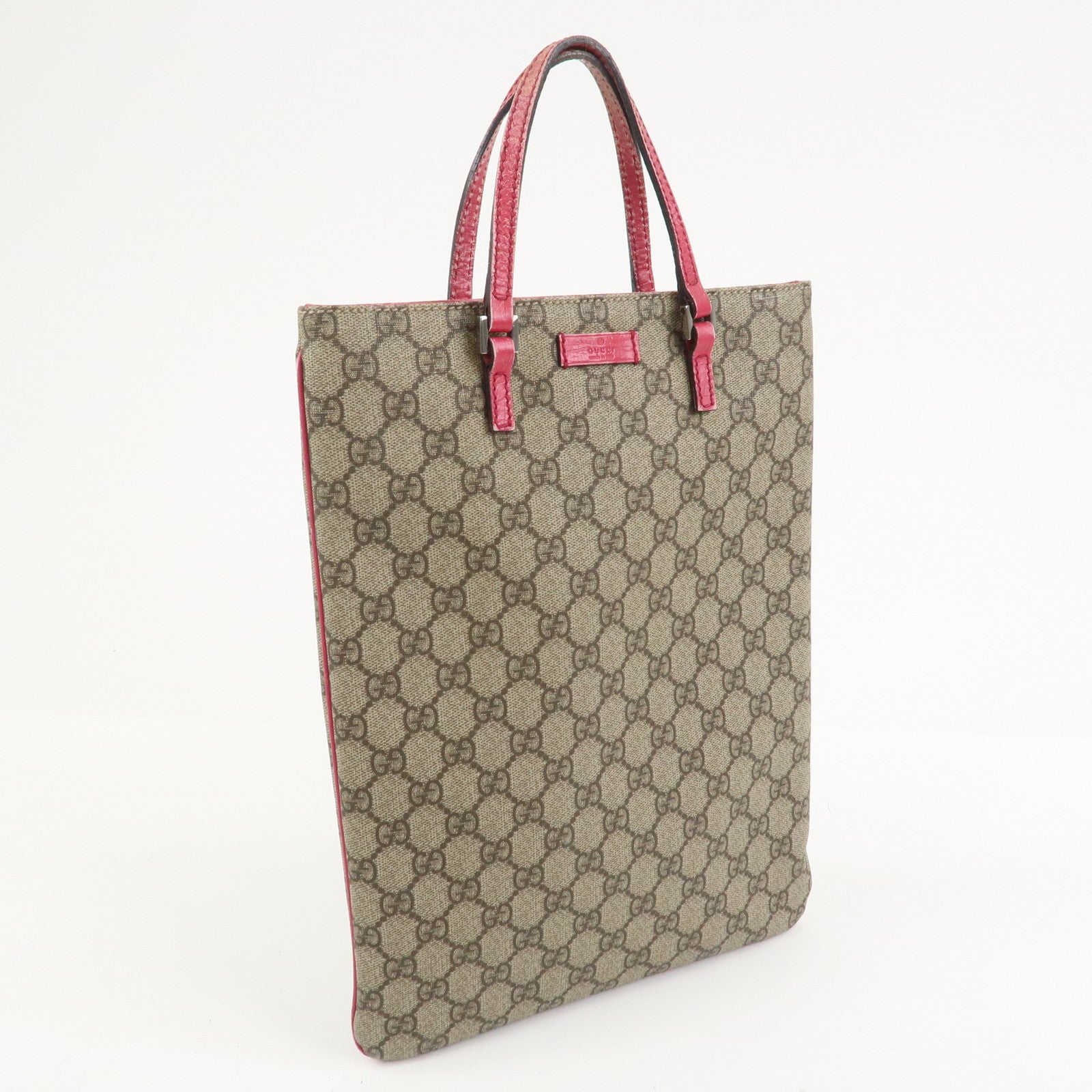 GUCCI GG Supreme Leather Tote Bag Hand Bag Beige Pink 117551